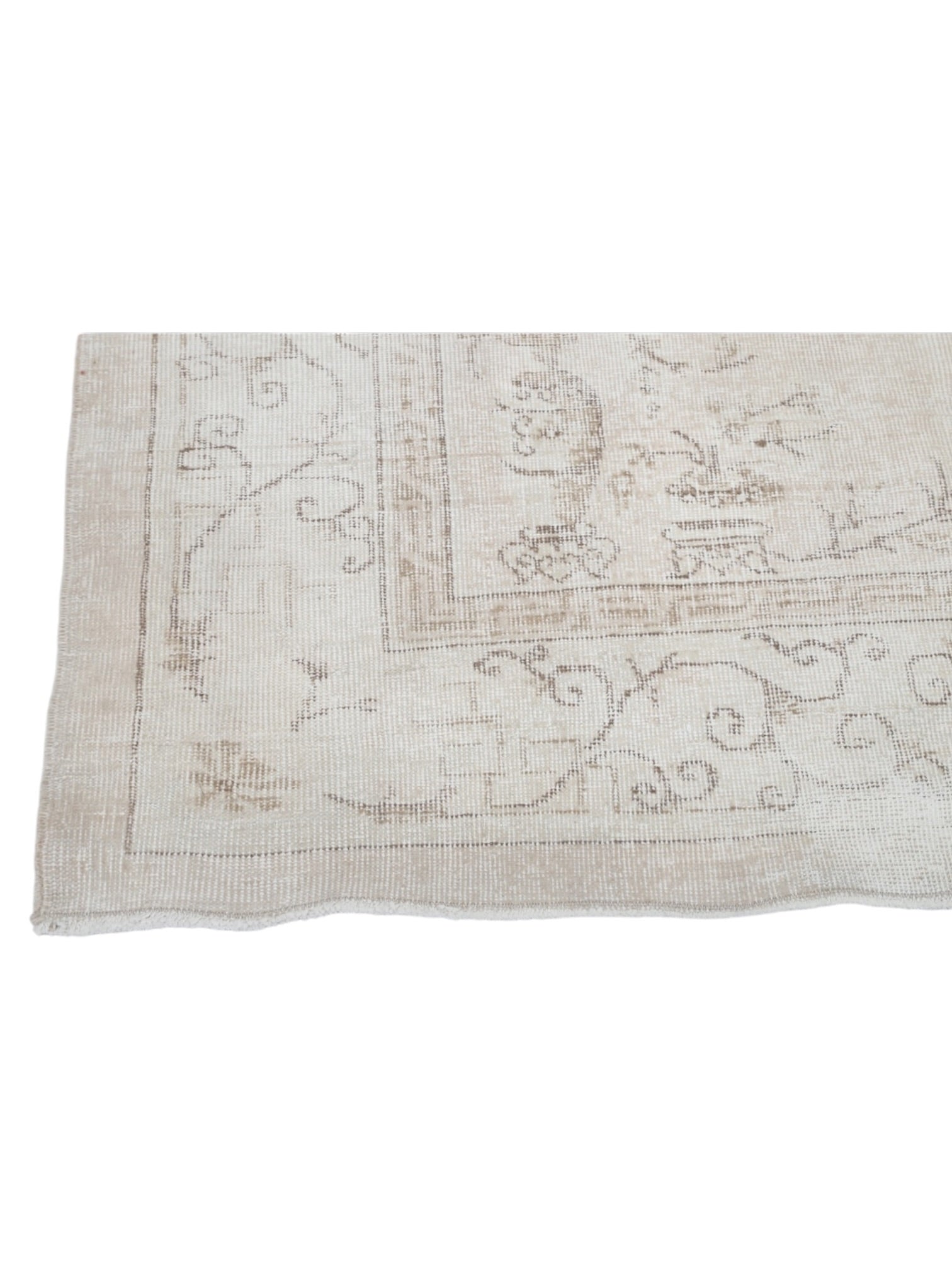 Vintage Turkish Rug - Faded Pearl Oushak (294cm x 217cm)