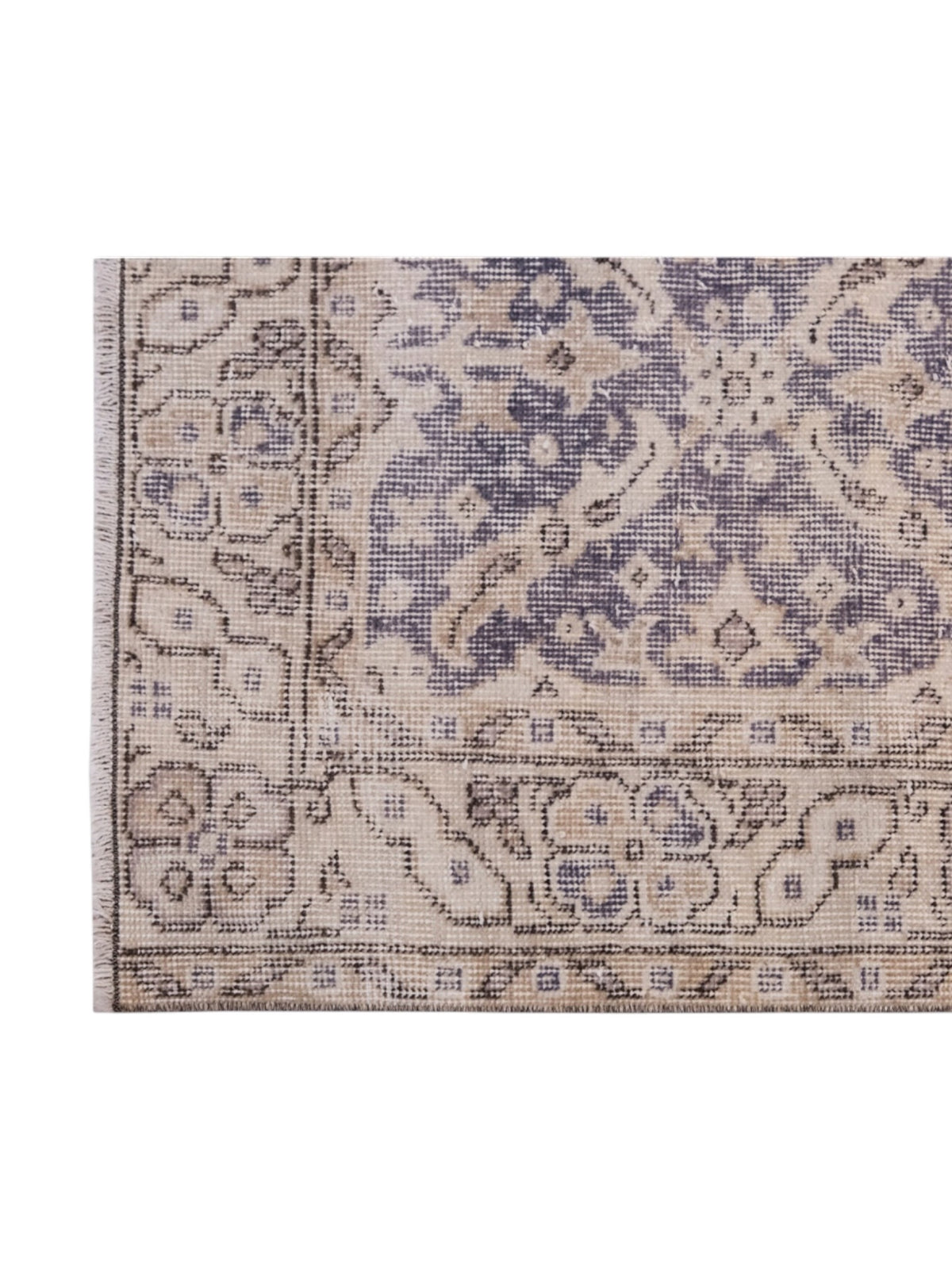 Vintage Turkish Rug | Blue Reverie Oushak - (192cm x 116cm)