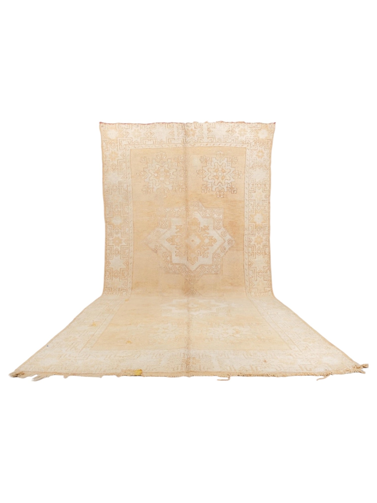Rare Vintage Moroccan Rug | 375cm x 192cm - Golden Veil Boujaad