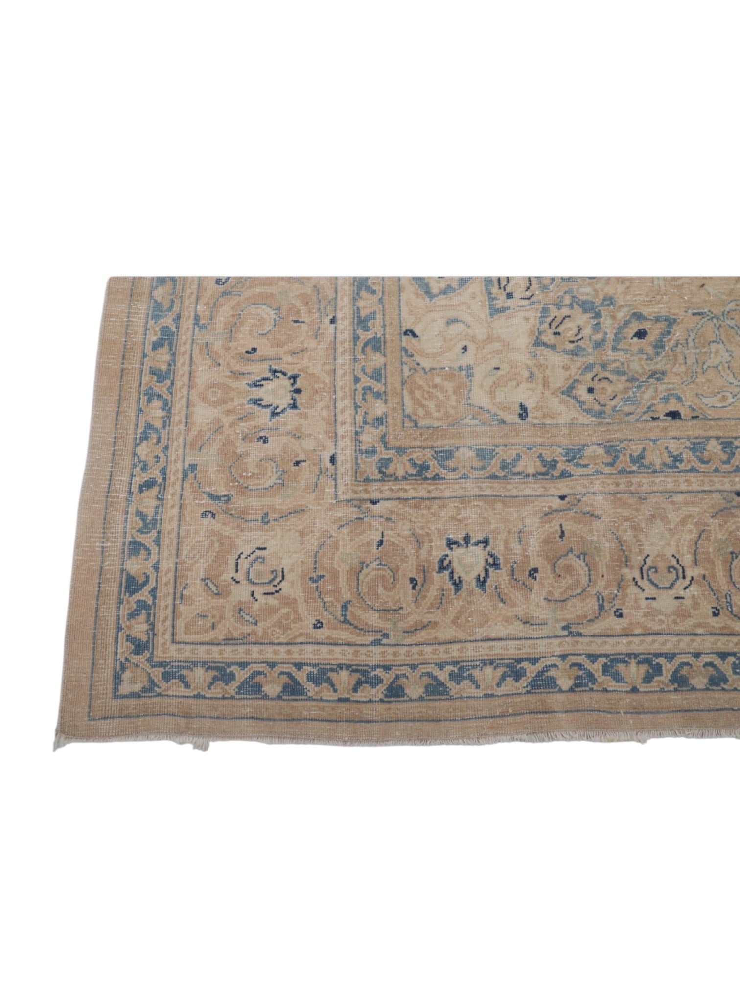 Rare 1950s Vintage Turkish Rug - Villa Bleu Oushak (406cm x 283cm)