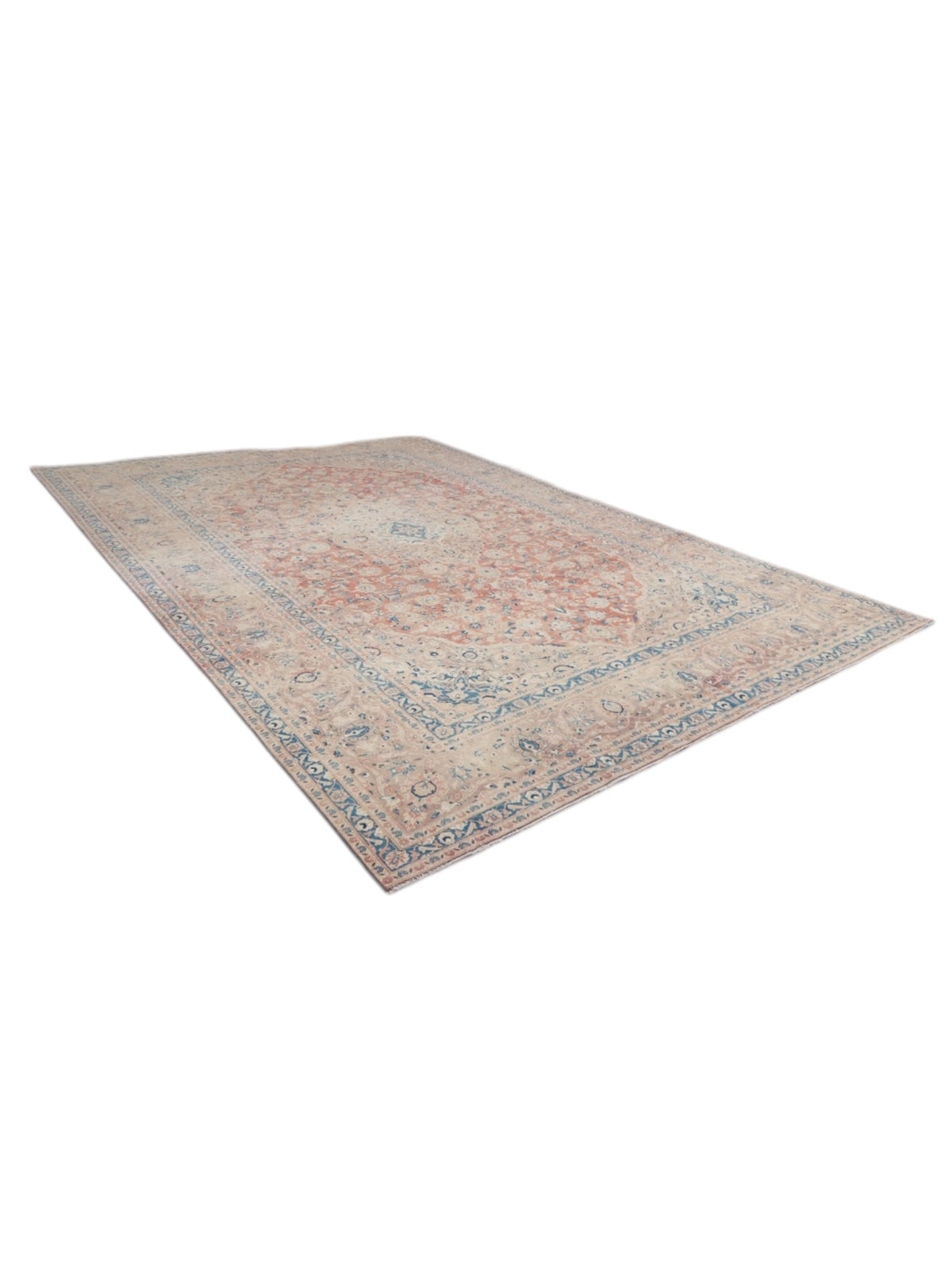 Rare 1950s Vintage Turkish Rug - Palazzo di Rosa Oushak (403cm x 288cm)