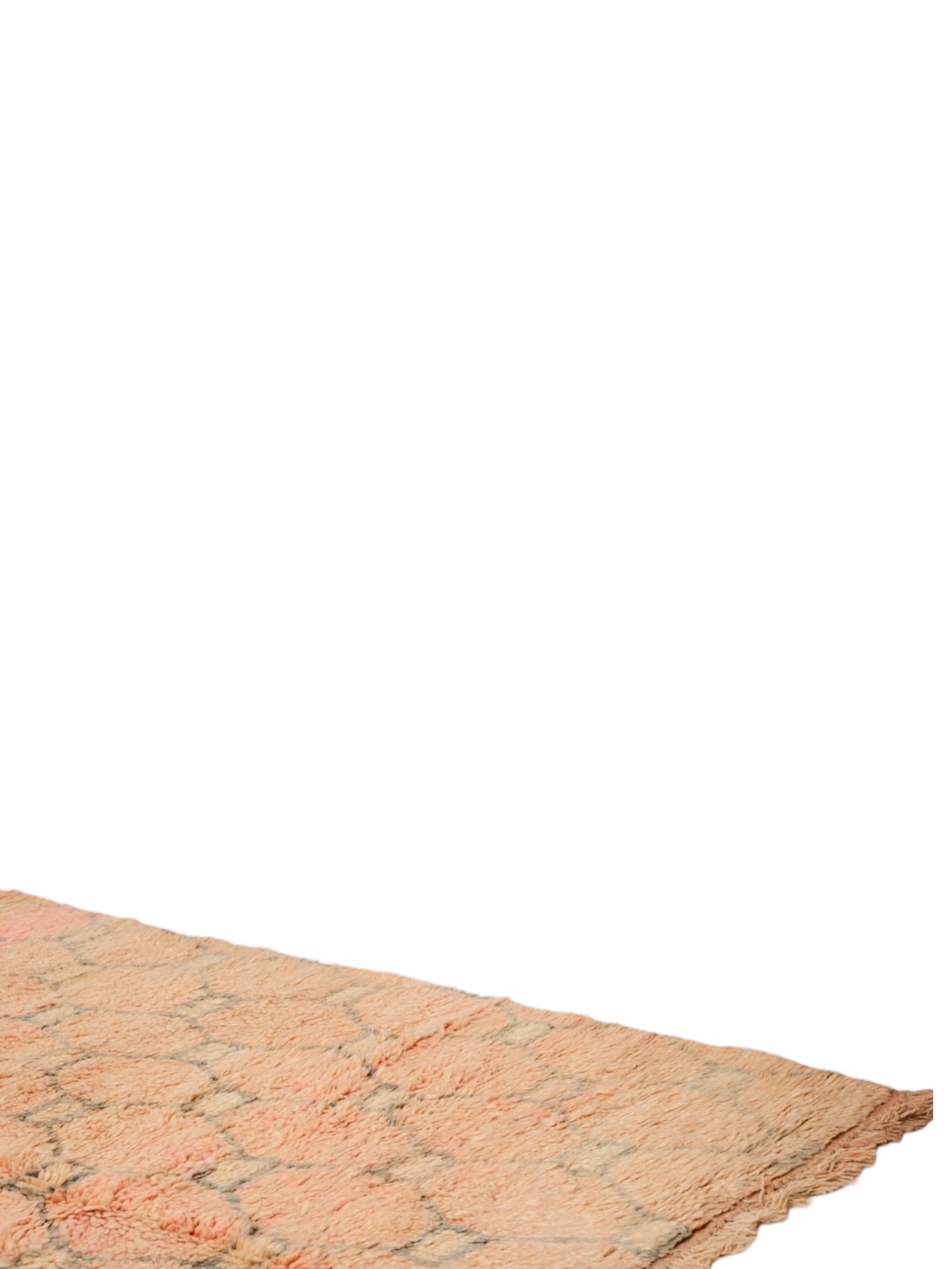 Vintage Moroccan Rug | 305cm x 186cm - Honeycomb Peach Boujaad