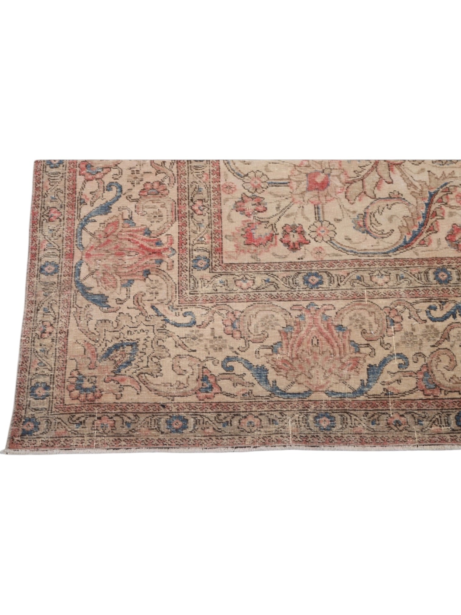 Rare 1950s Vintage Turkish Rug - Rosewater Gaden Oushak (378cm x 285cm)