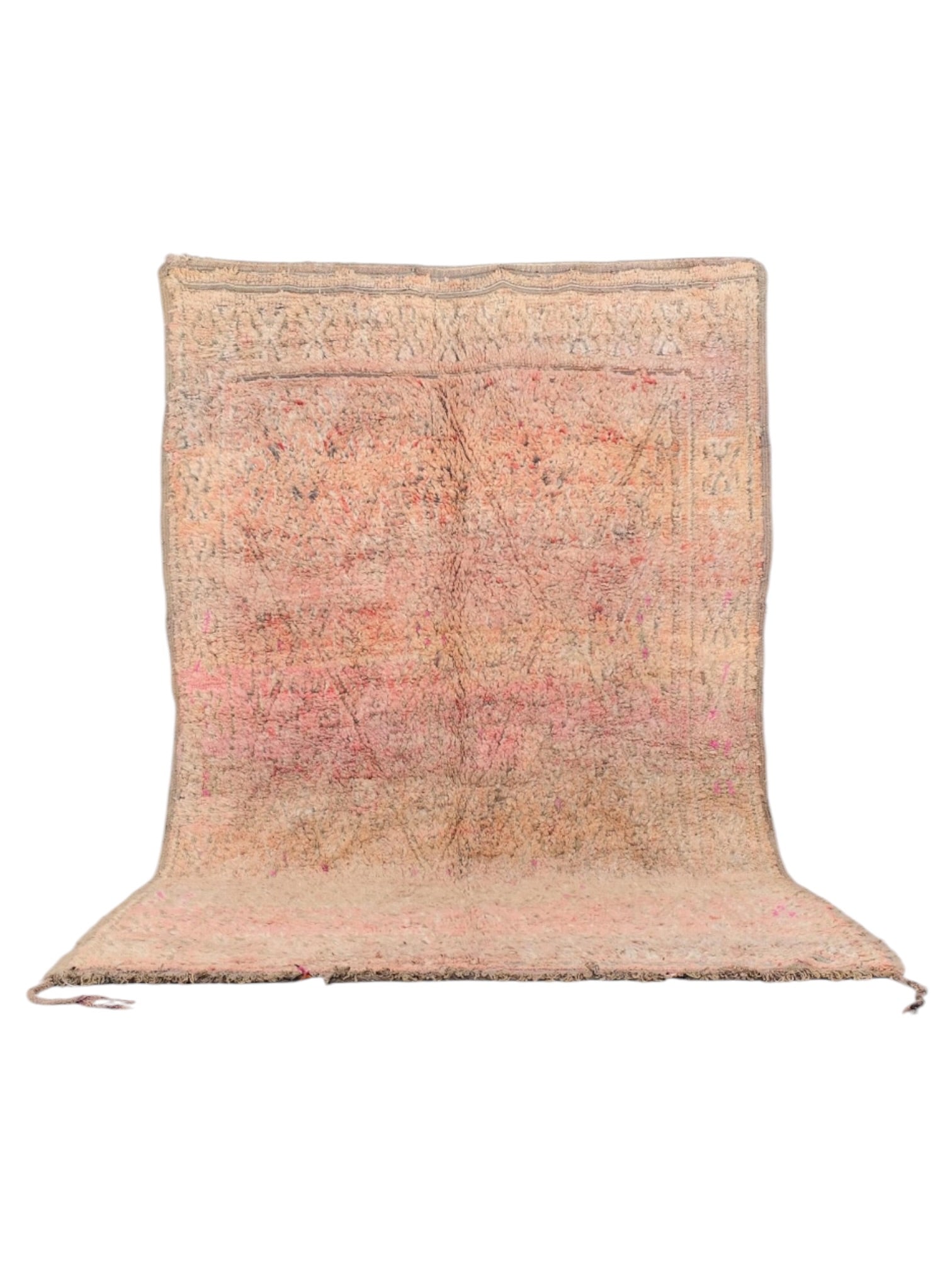 Vintage Moroccan Beni Mguild Rug | 281cm x 188cm - Pink Apricot