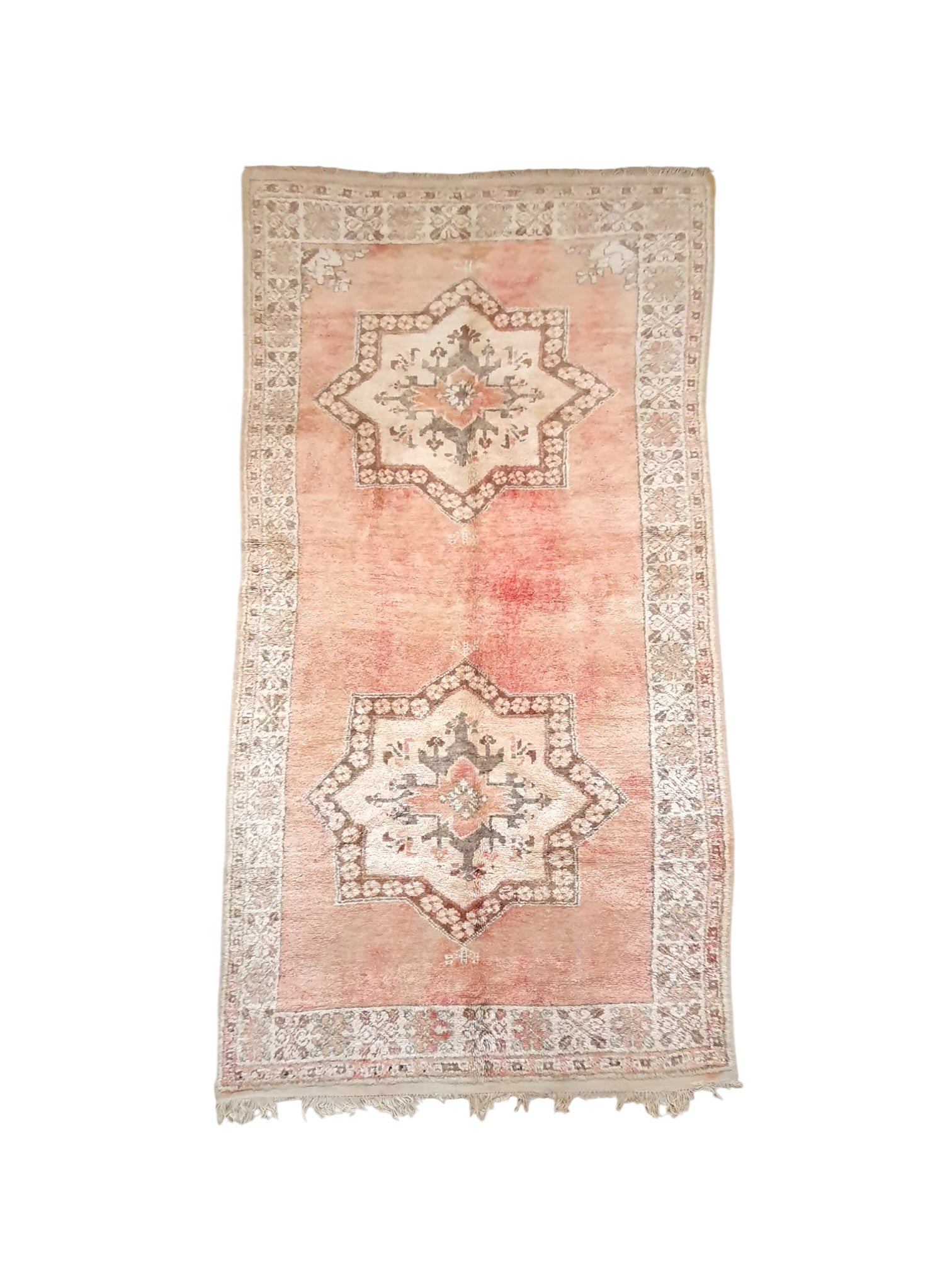 Vintage Moroccan Rug | 370cm x 168cm - Vintage Pink Boujaad