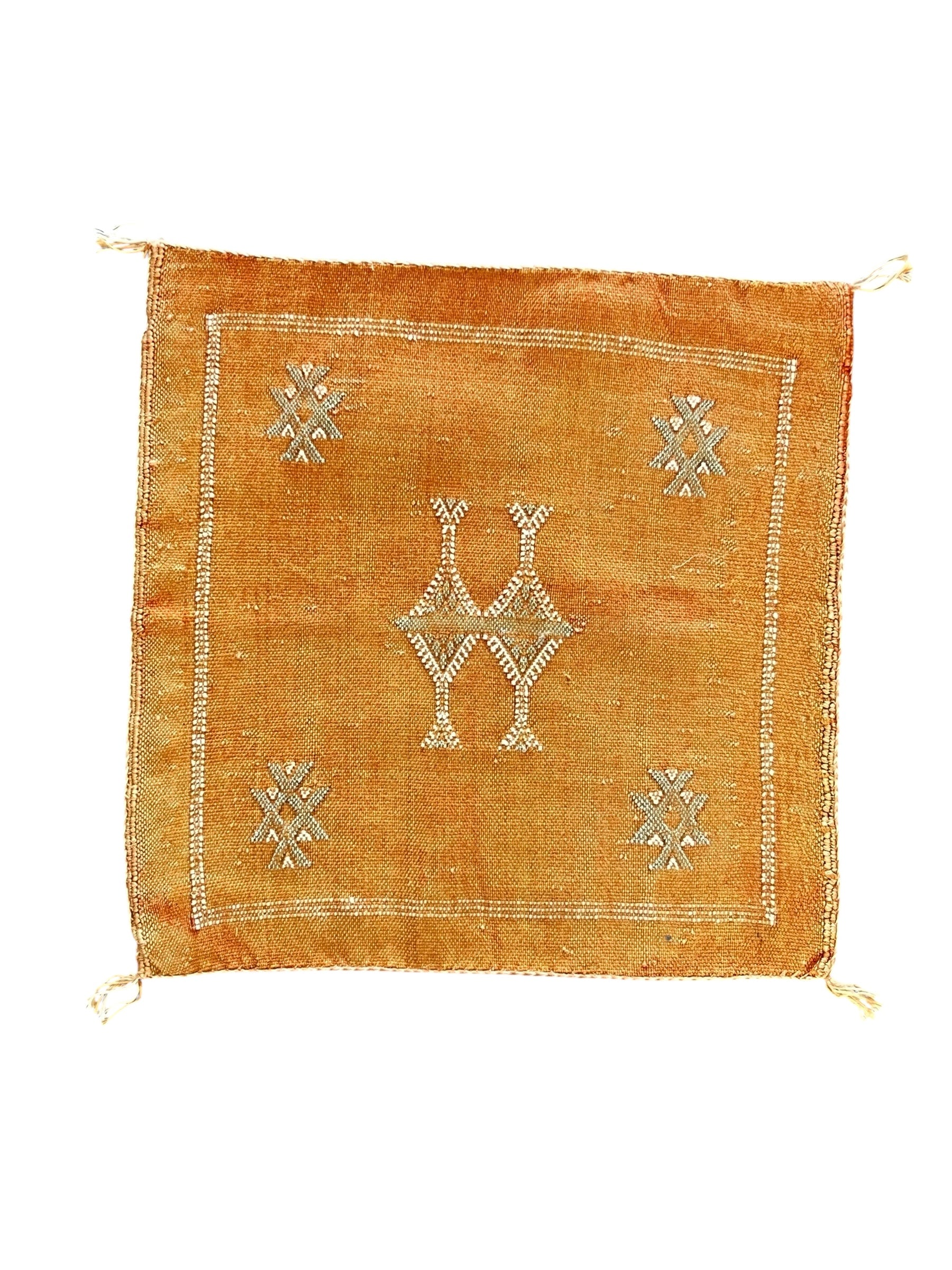 Moroccan Cactus Silk Cushion 50x50cm | Tuscan Gold