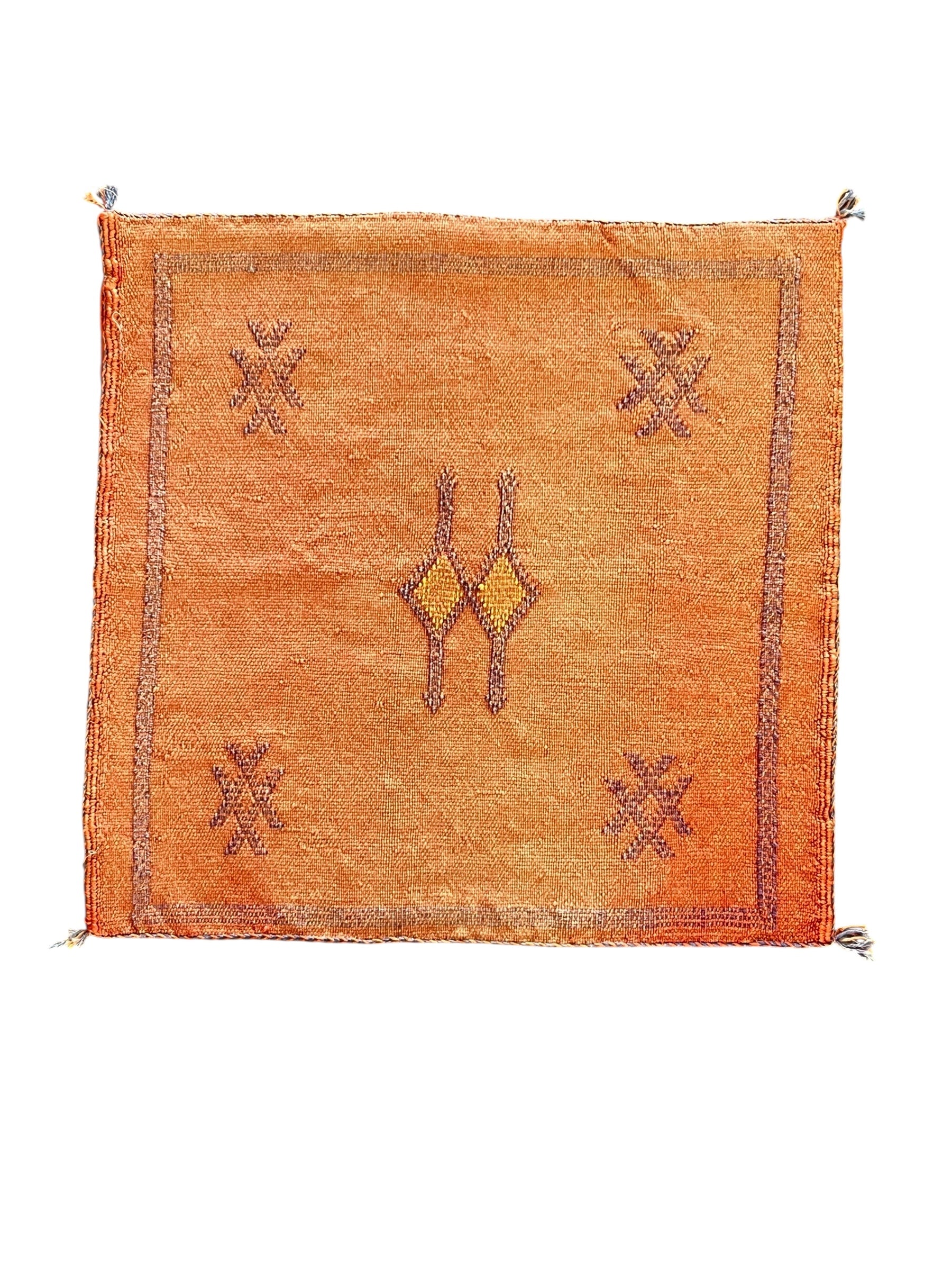 Moroccan Cactus Silk Cushion 50x50cm | Sunbaked Ochre
