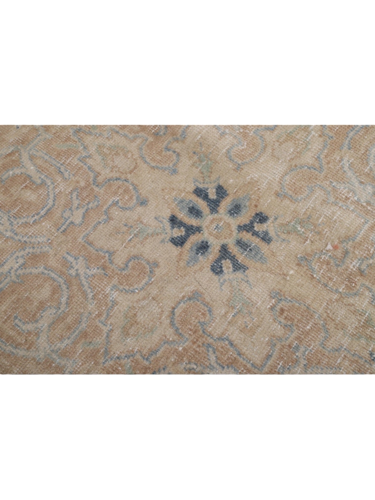Rare 1950s Vintage Turkish Rug - Villa Bleu Oushak (406cm x 283cm)