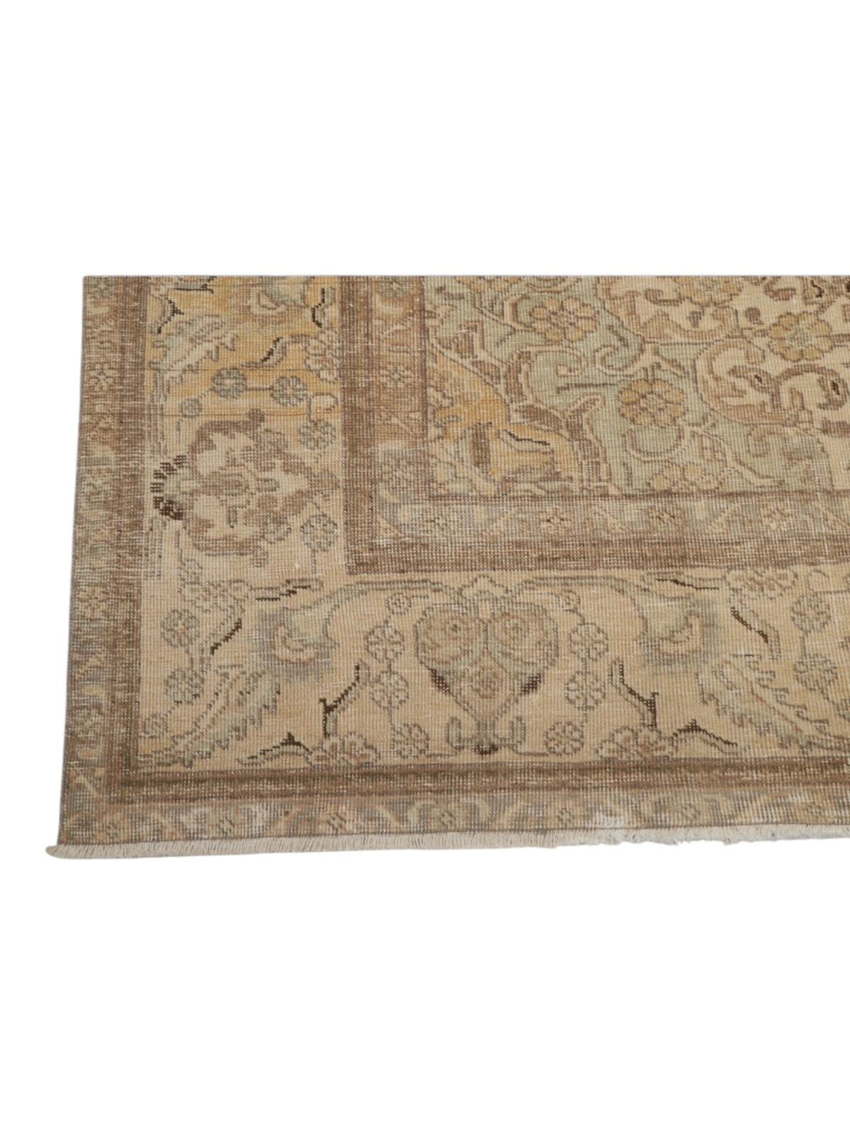 Rare 1950s Vintage Turkish Rug | Garden in the Sun Oushak - (380cm x 291cm)