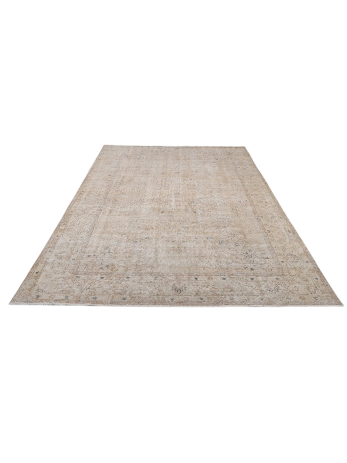 Vintage Turkish Rug - Champagne Garden Oushak (294cm x 201cm)