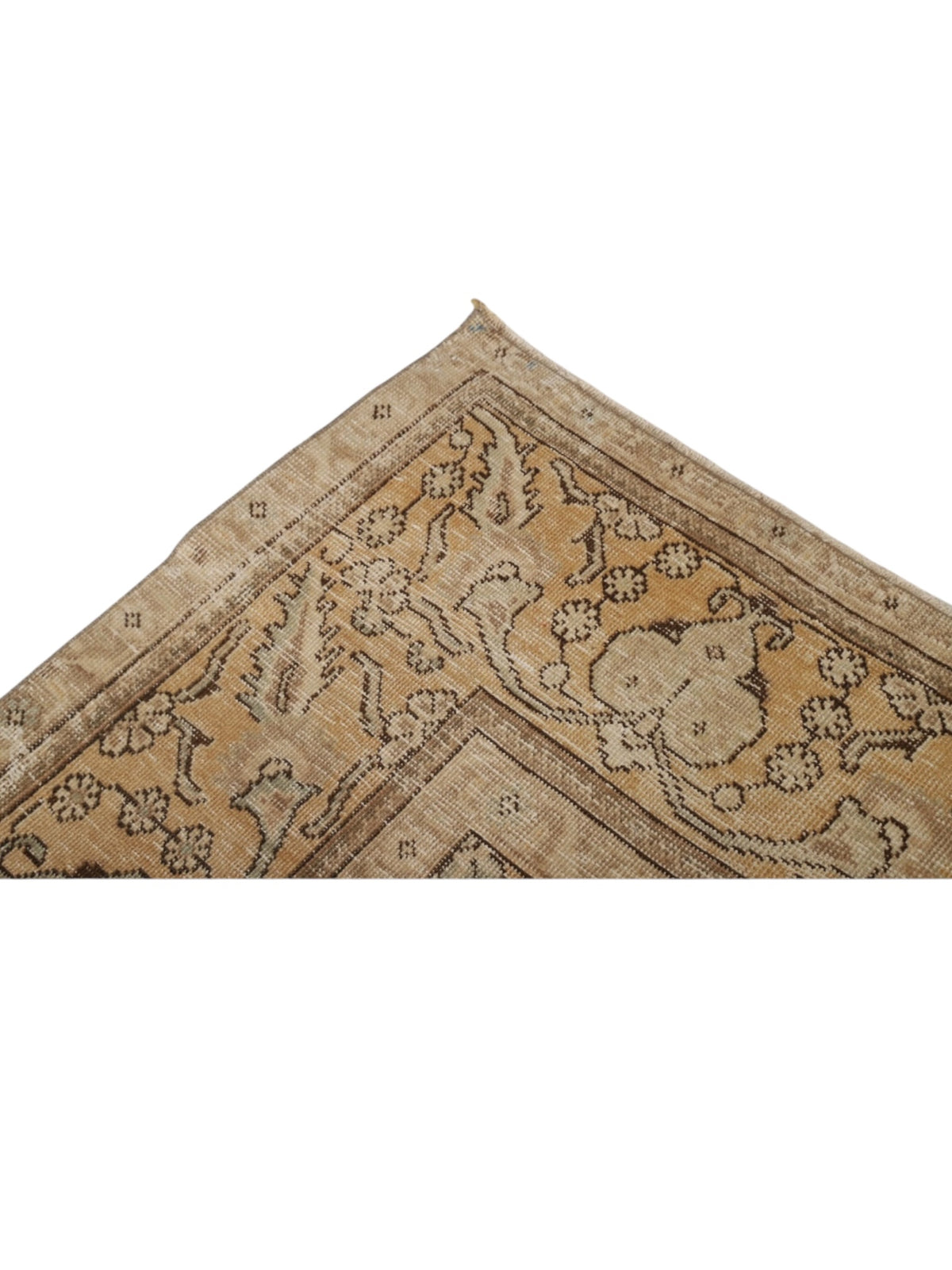 Rare 1950s Vintage Turkish Rug | Garden in the Sun Oushak - (380cm x 291cm)
