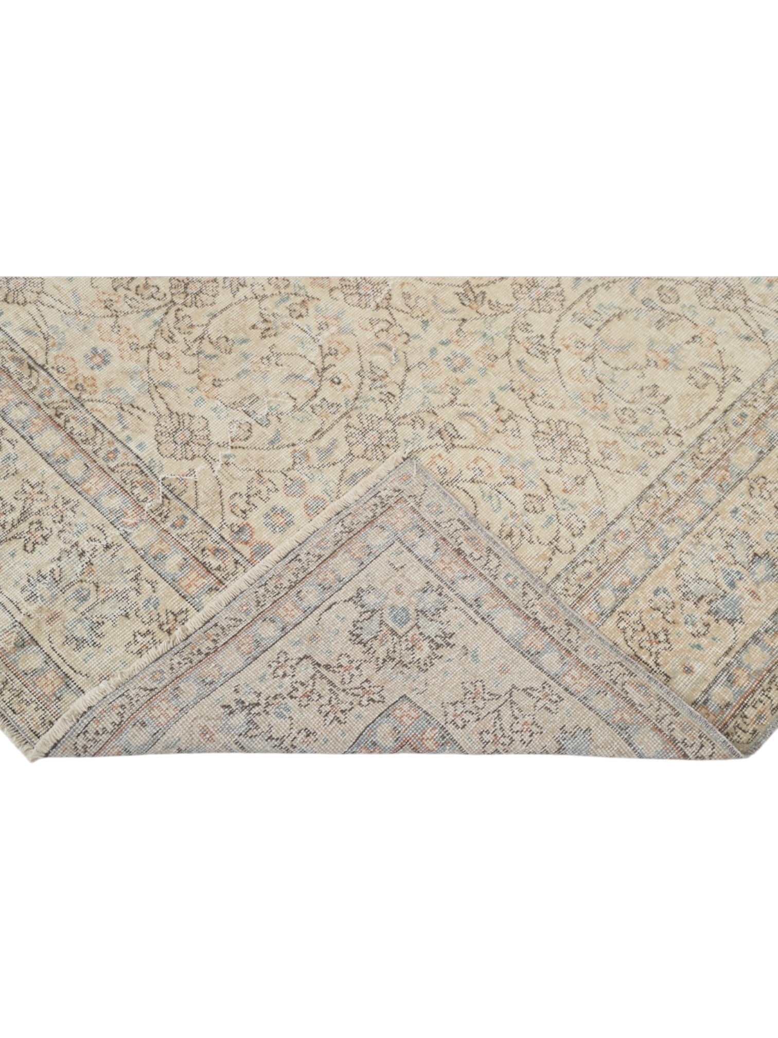 Vintage Turkish Rug - Faded Meadow Oushak (313cm x 207cm)