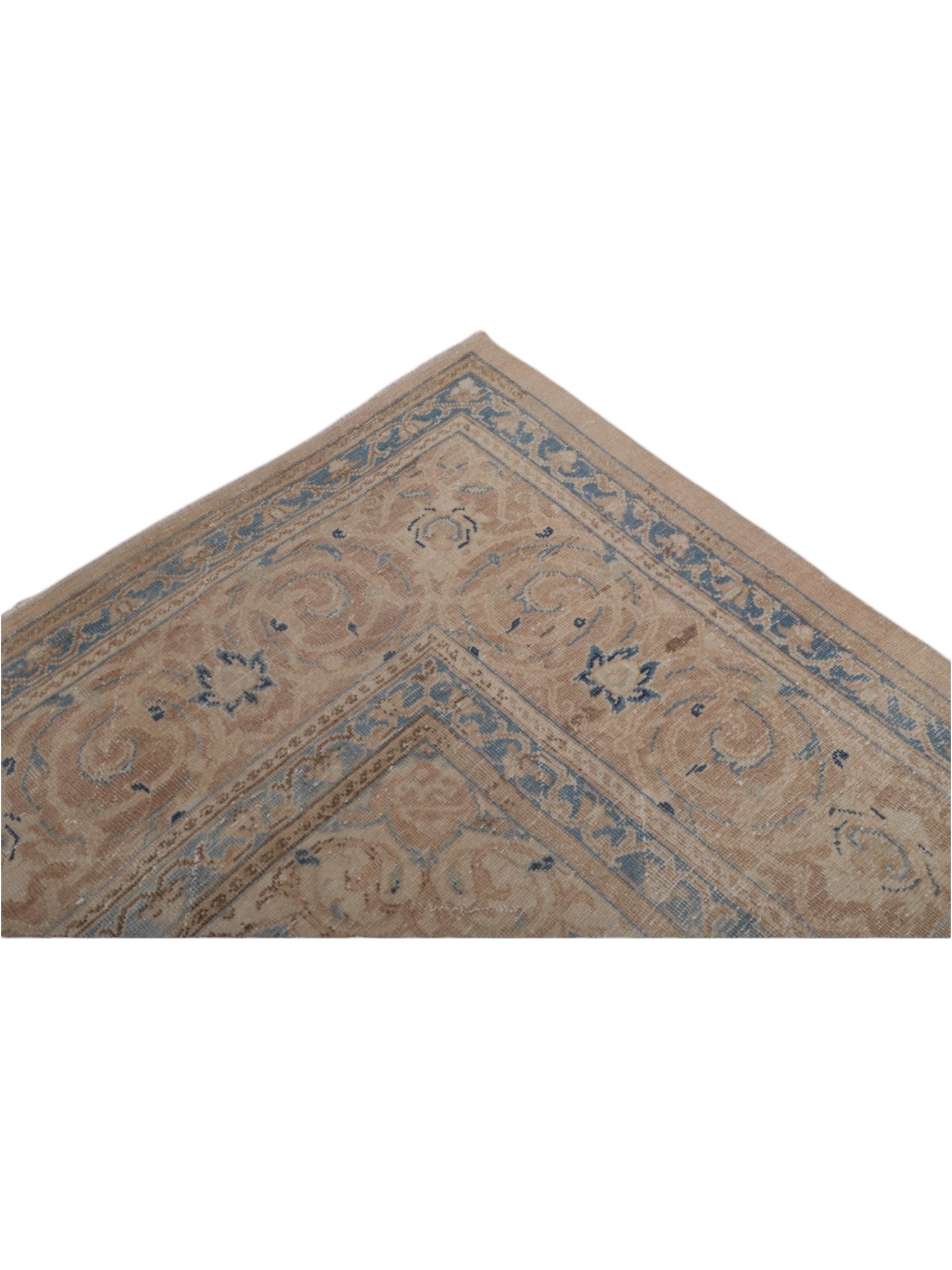 Rare 1950s Vintage Turkish Rug - Villa Bleu Oushak (406cm x 283cm)