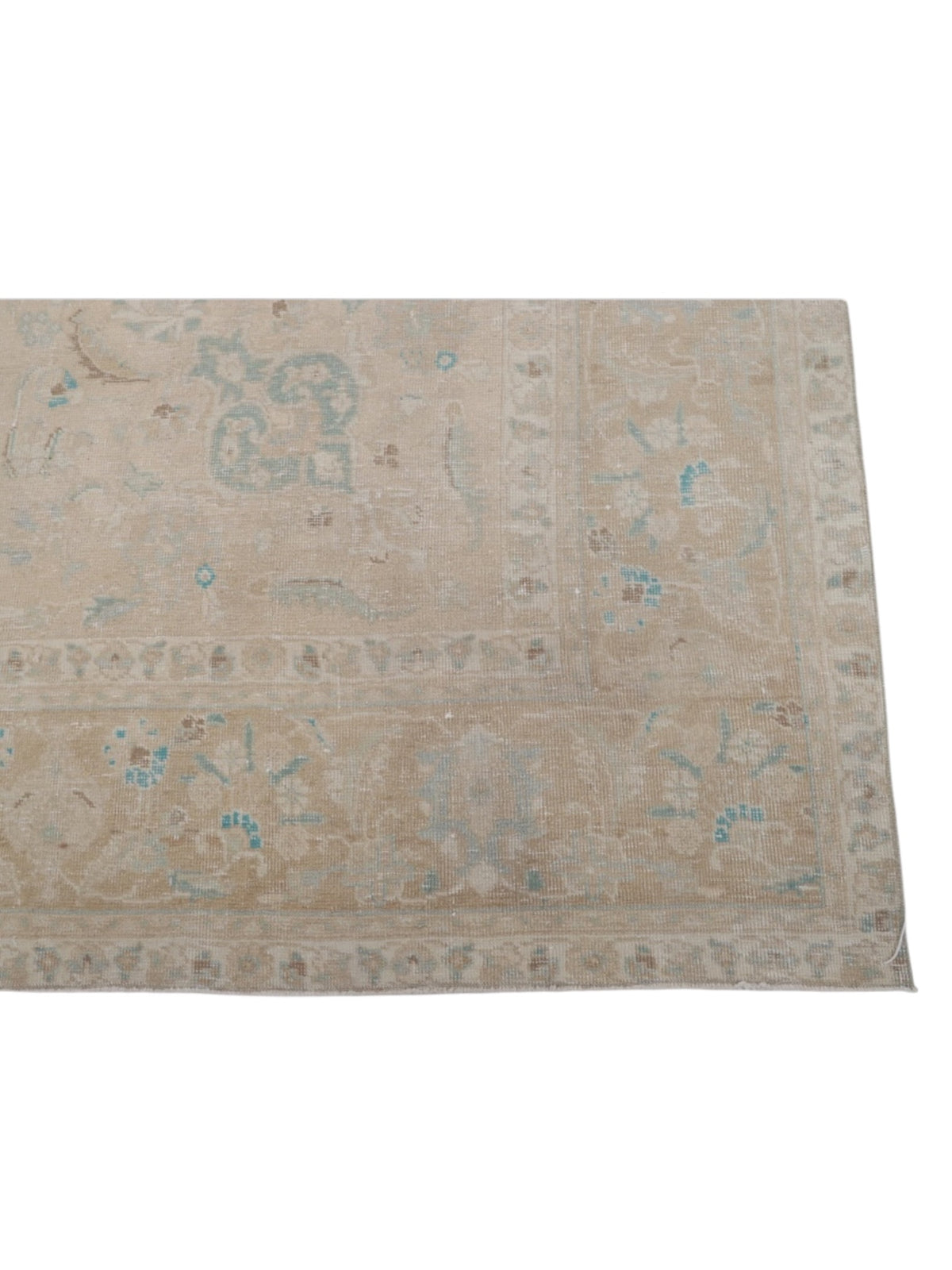 Rare 1950s Vintage Turkish Rug - Blue Bloom Oushak (393cm x 295cm)