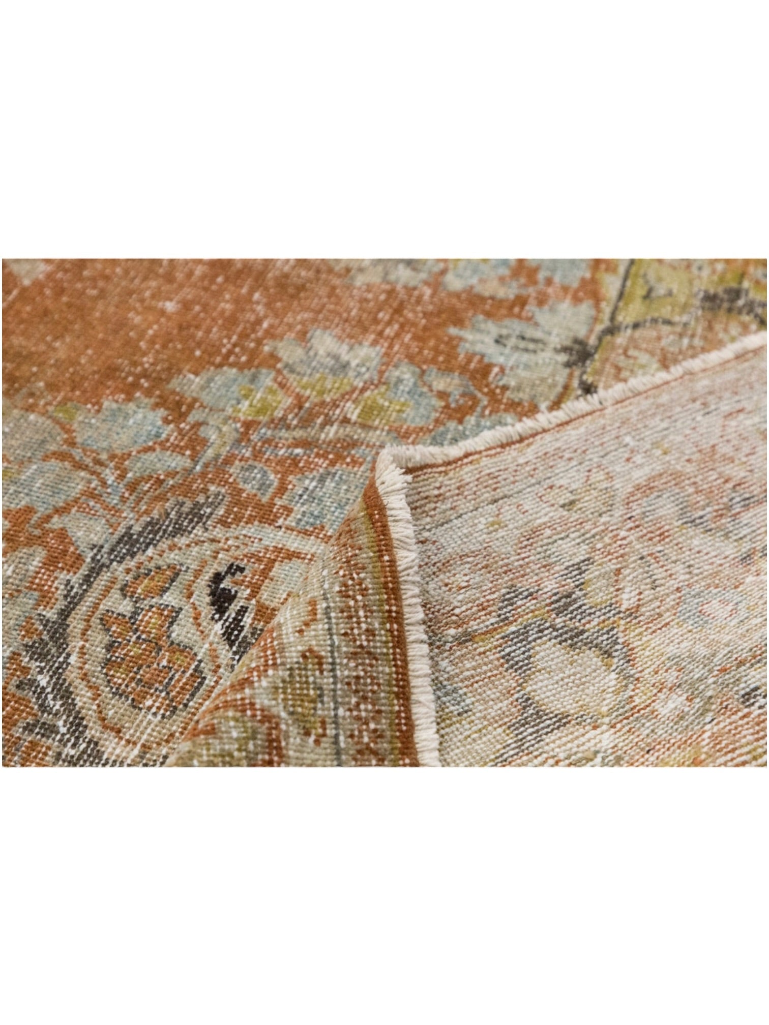 Vintage Turkish Oushak Rug - Terracotta Garden (314cm x 210cm)