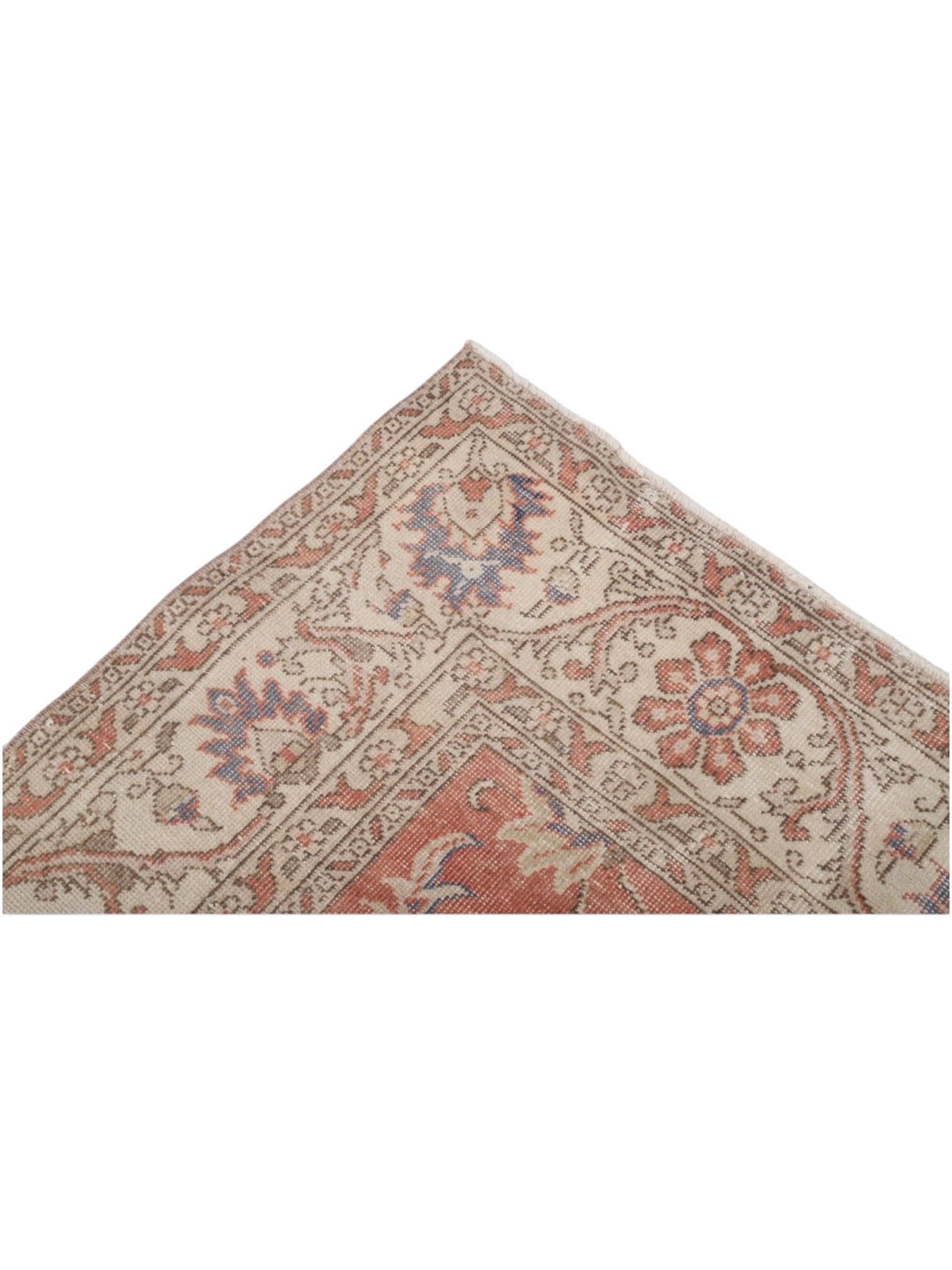 Rare Vintage Turkish Rug - Terracotta Garden Oushak (287cm x 202cm)