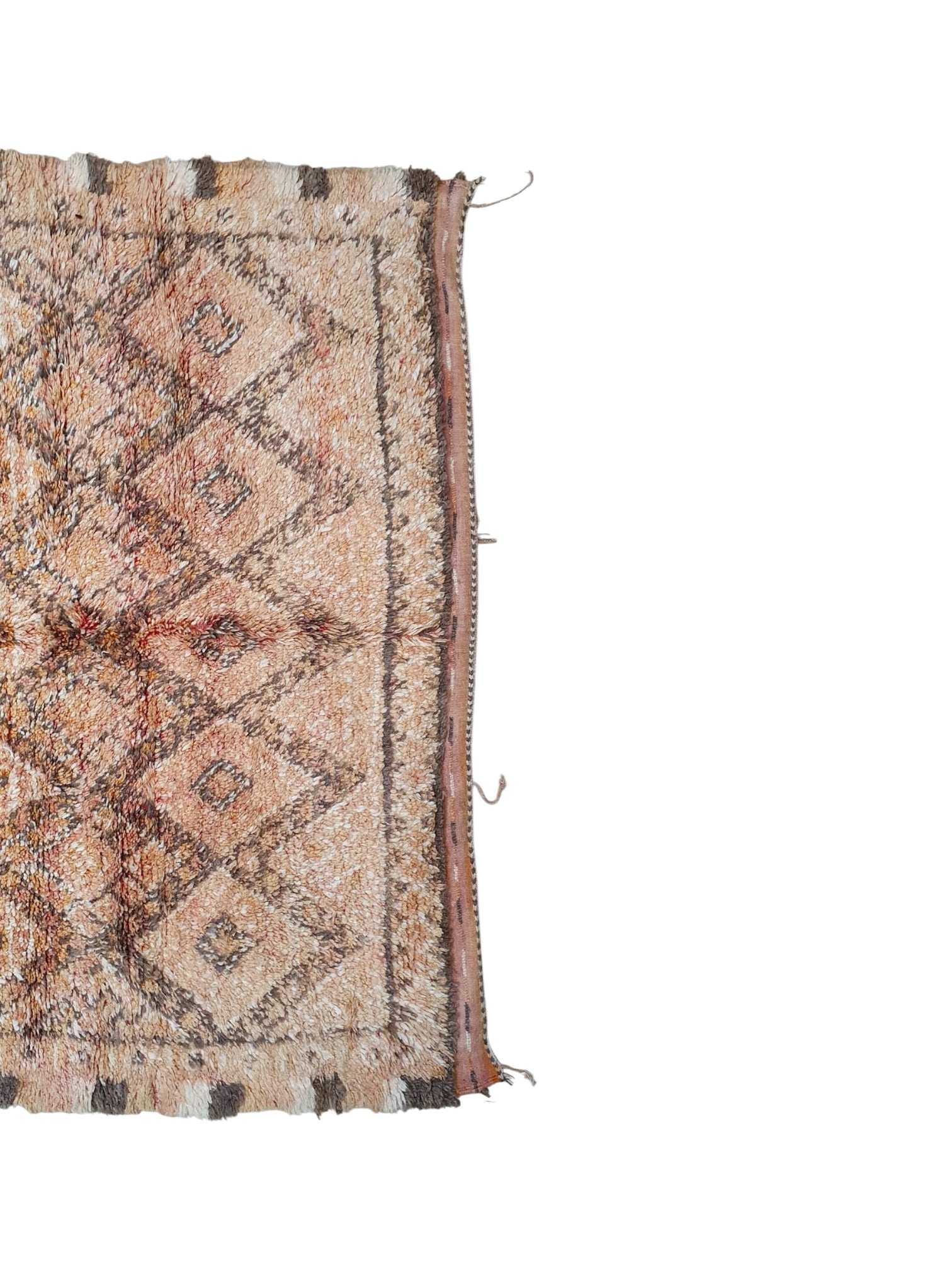 Vintage Moroccan Beni Ourain Rug | 387cm x 193cm - Beni Rose