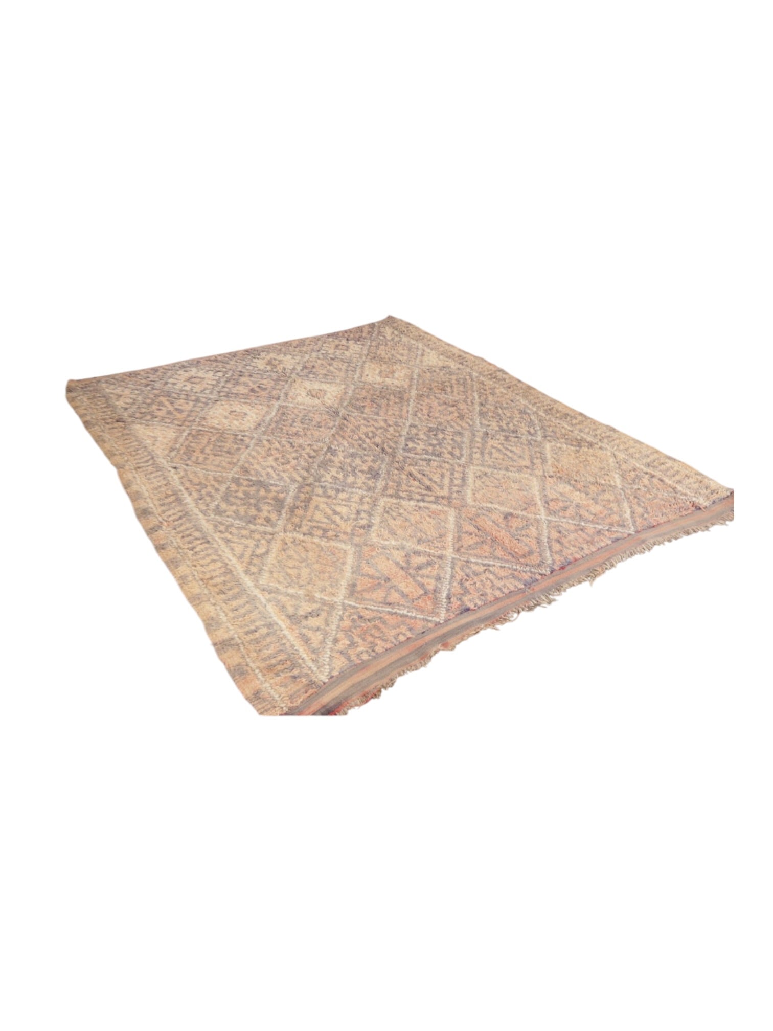 Vintage Moroccan Rug | 232cm x 196cm - Toasted Caramel Boujaad