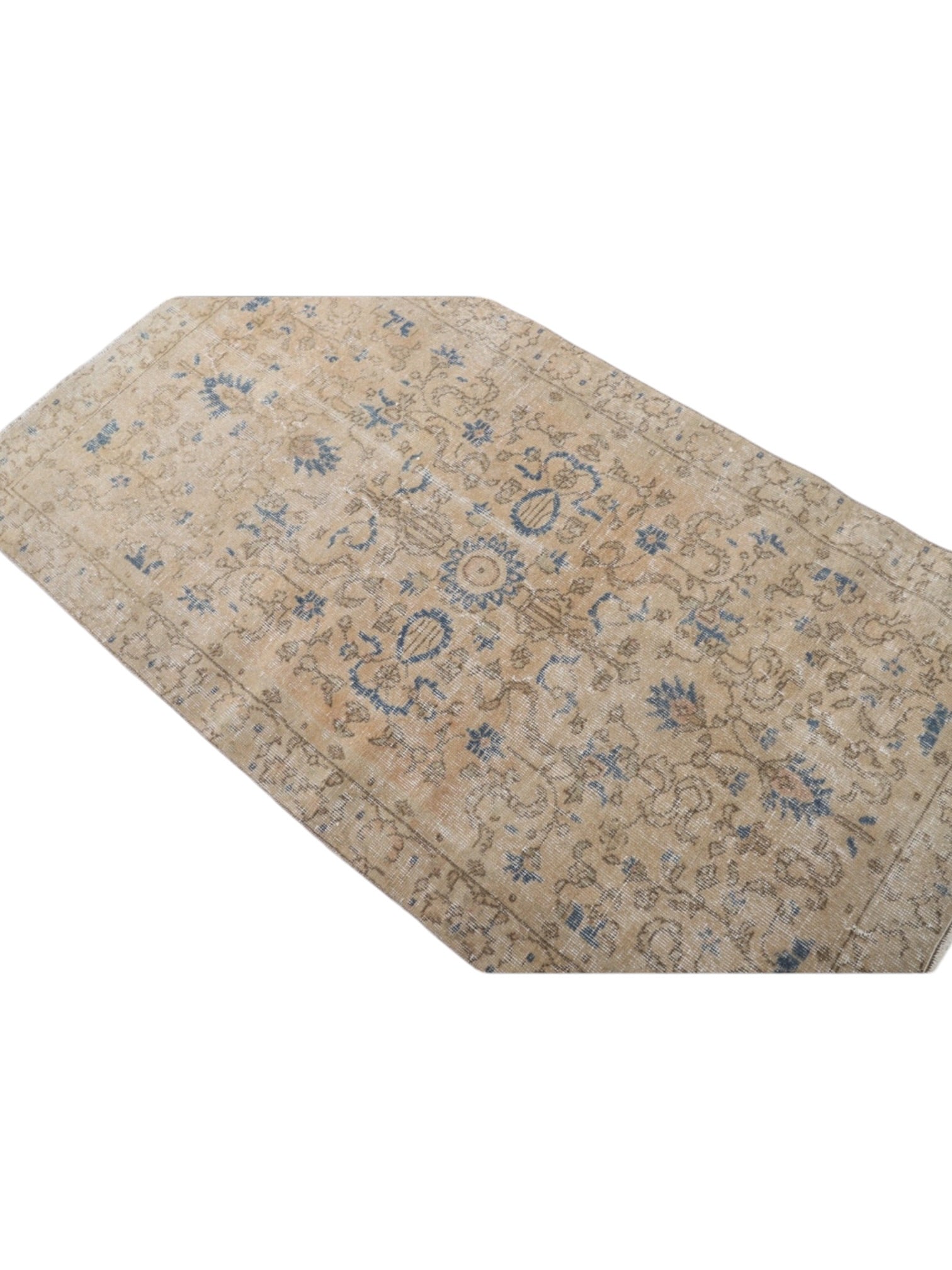 Vintage Turkish Rug - Azure Oushak (190cm x 104cm)