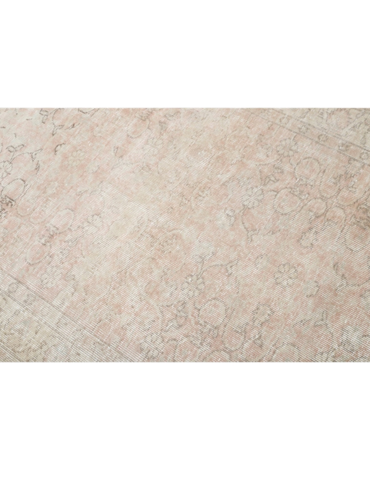 Vintage Turkish Rug - Pink Flowers Oushak (197cm x 120cm)