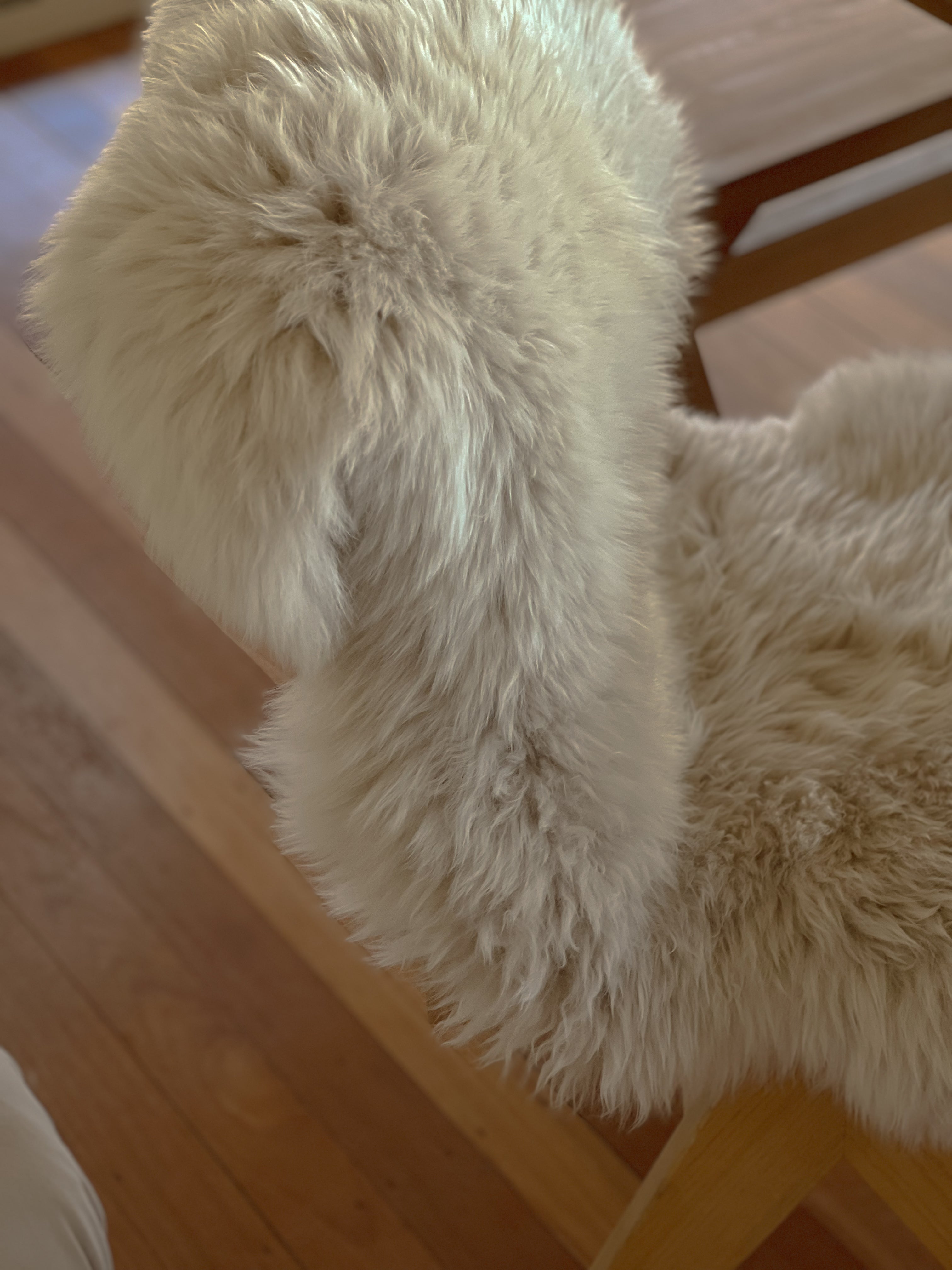 Long Wool Australian Merino Sheepskin | Large - Linen