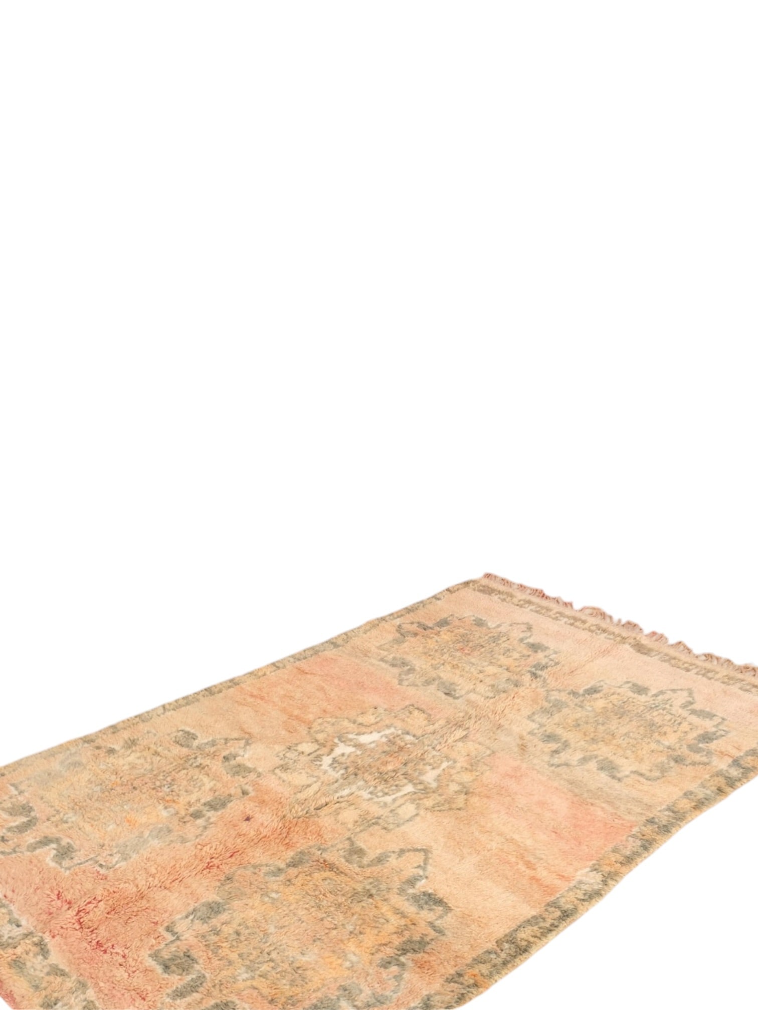 Vintage Moroccan Rug | 272cm x 172cm - Apricot Blush Boujaad