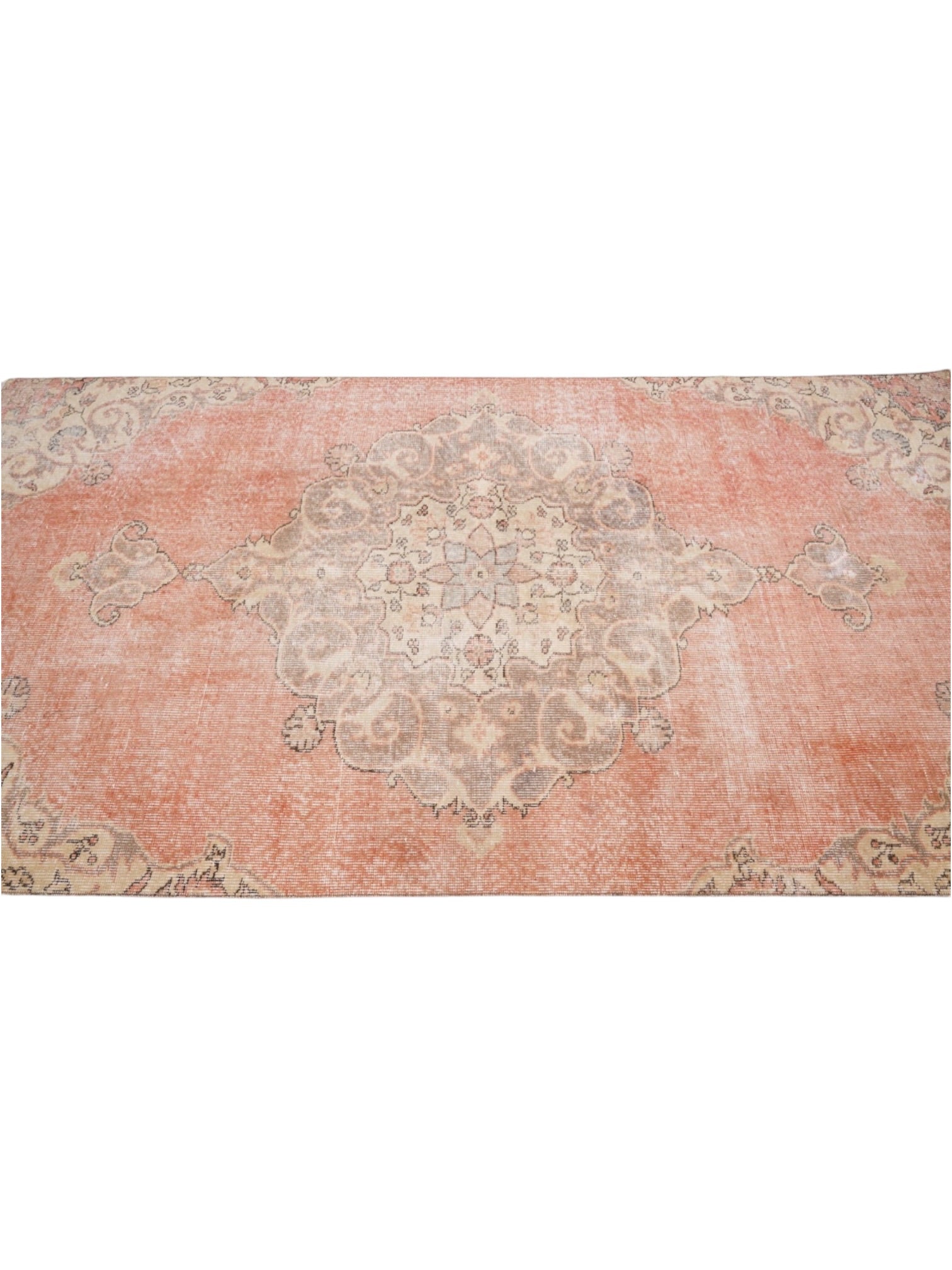 Vintage Turkish Rug - Terracotta Bloom Oushak (245cm x 125cm)