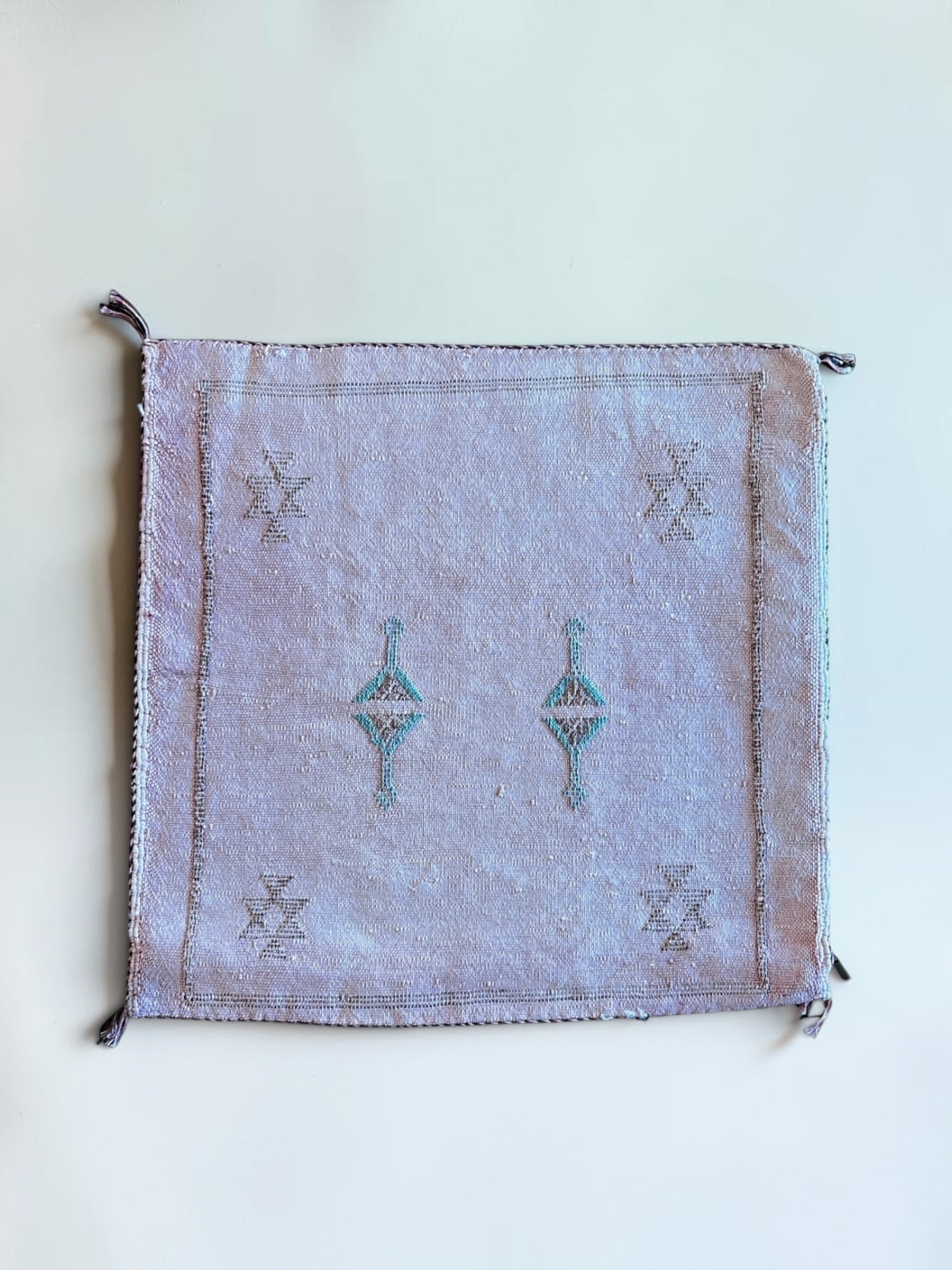 Moroccan Cactus Silk Cushion 50x50cm | Pink