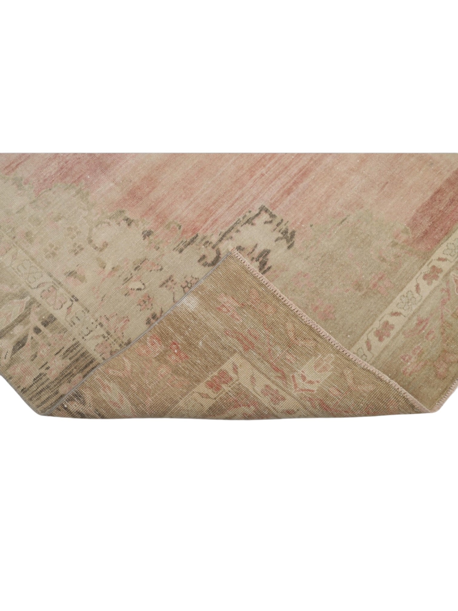Vintage Turkish Rug - Rosé Jardin Oushak (358cm x 270cm)