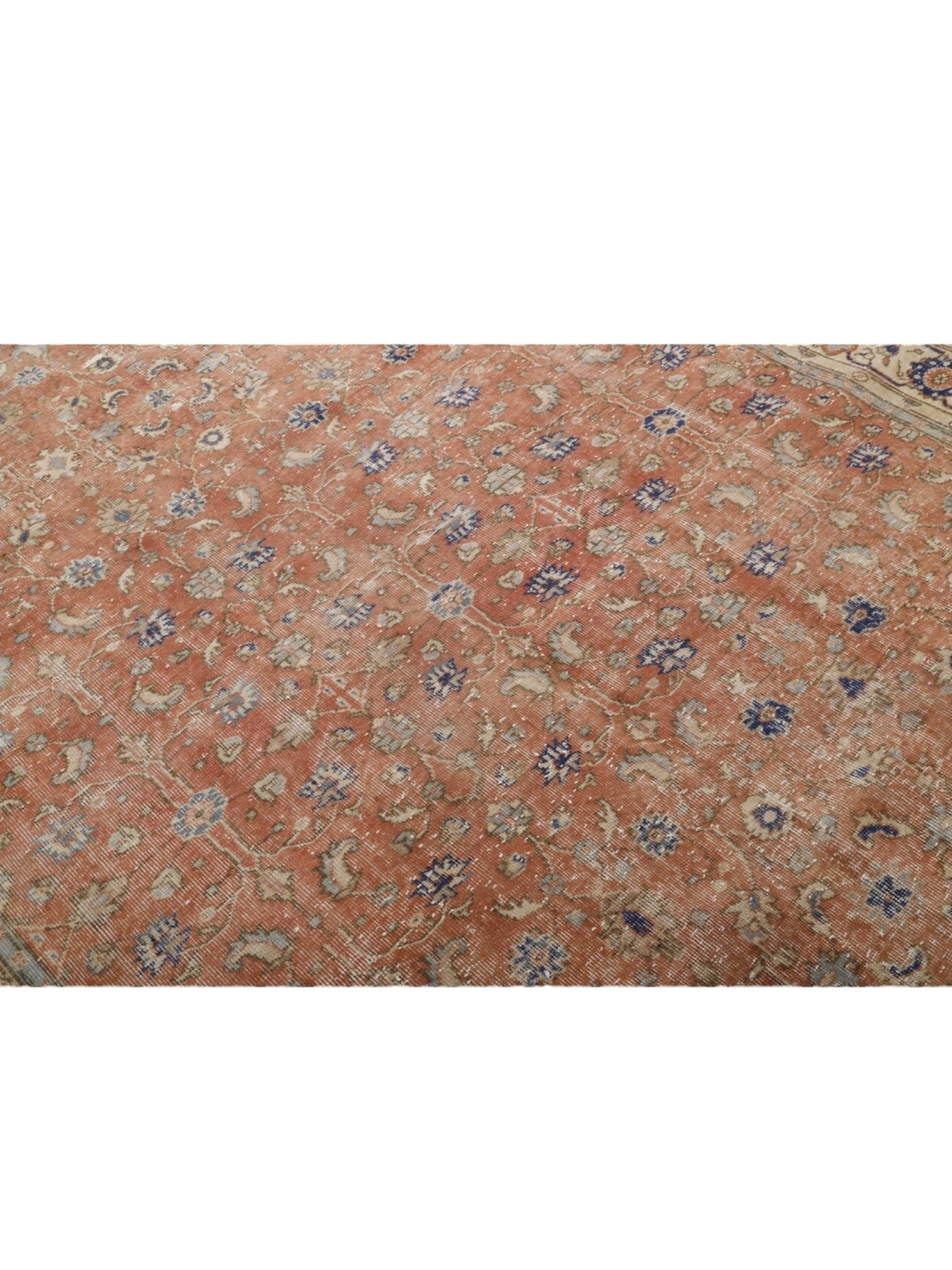 Rare Vintage Turkish Rug - Terracotta Bloom Oushak (310 cm x 223 cm)