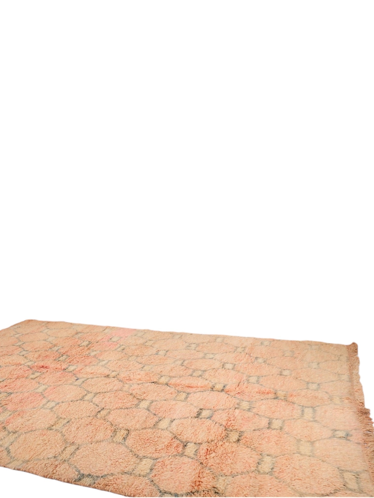 Vintage Moroccan Rug | 305cm x 186cm - Honeycomb Peach Boujaad