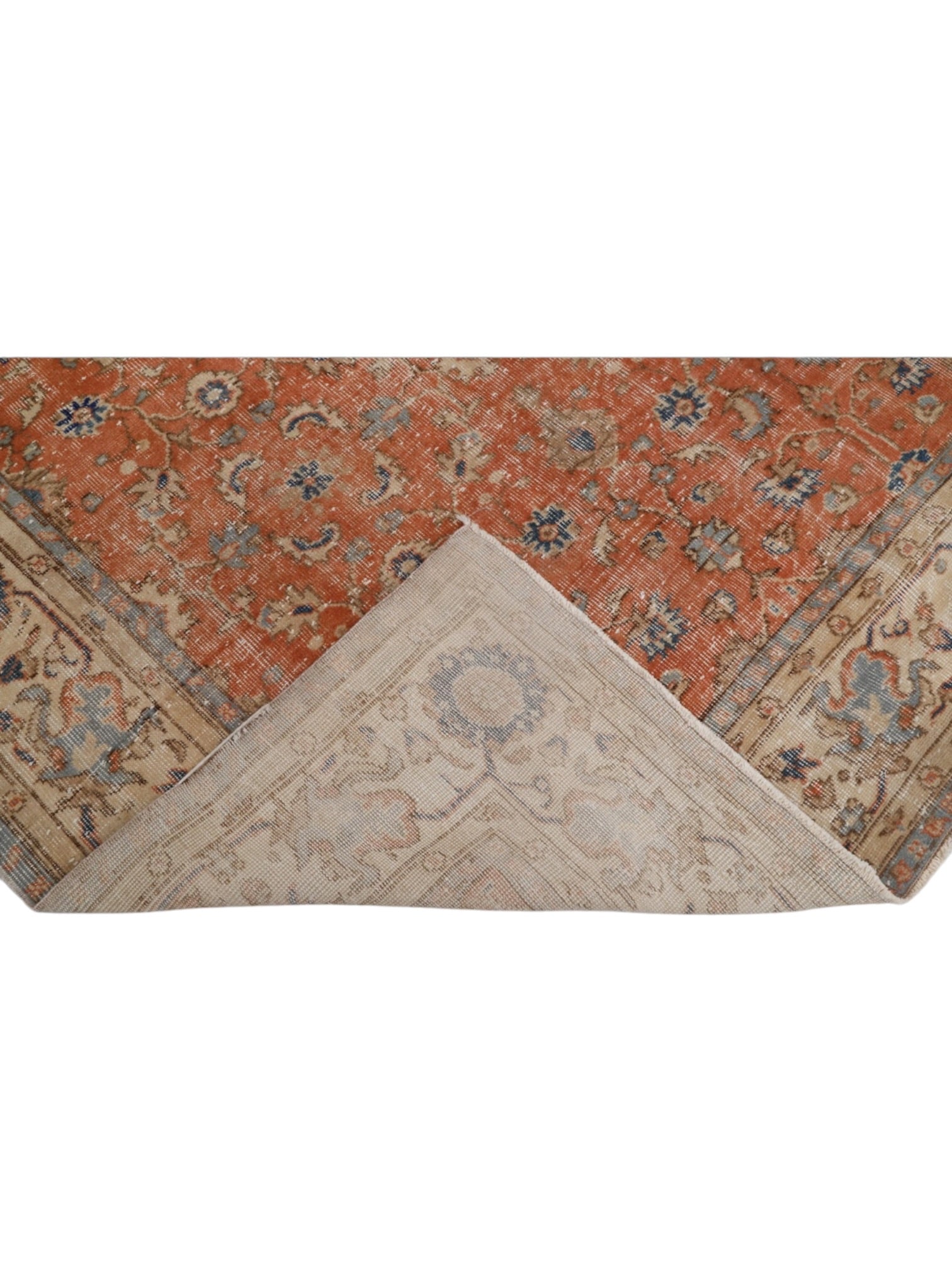 Rare Vintage Turkish Rug - Terracotta Bloom Oushak (310 cm x 223 cm)