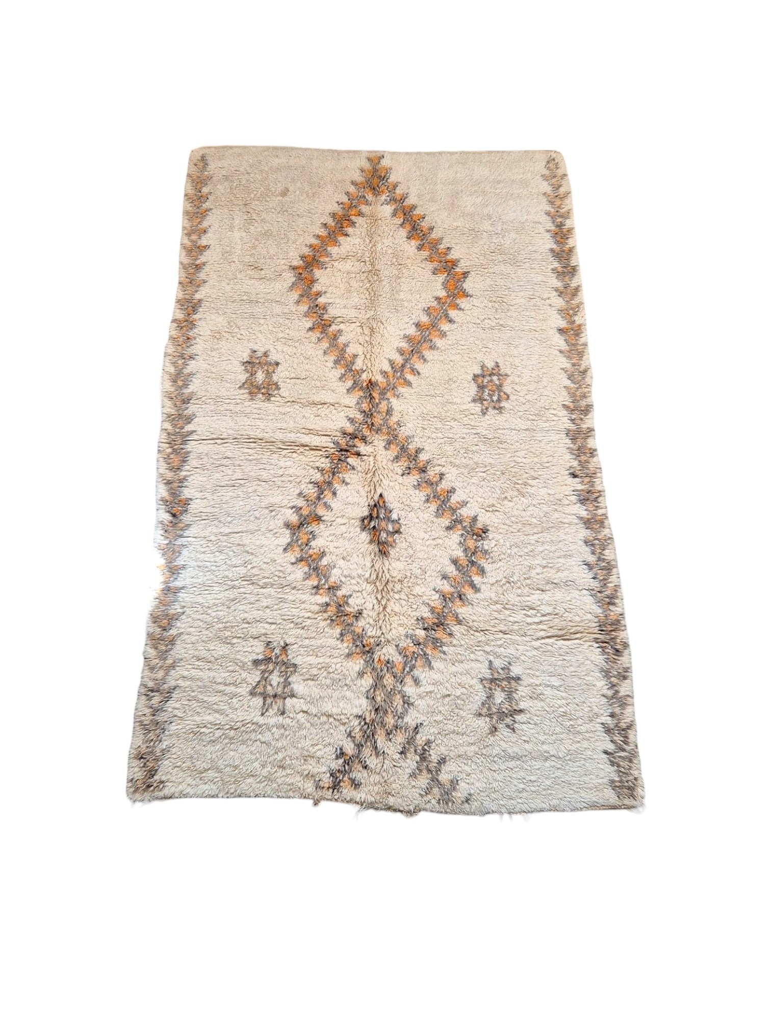 Vintage Moroccan Beni Ourain Rug | 267cm x 167cm - Beni Snow
