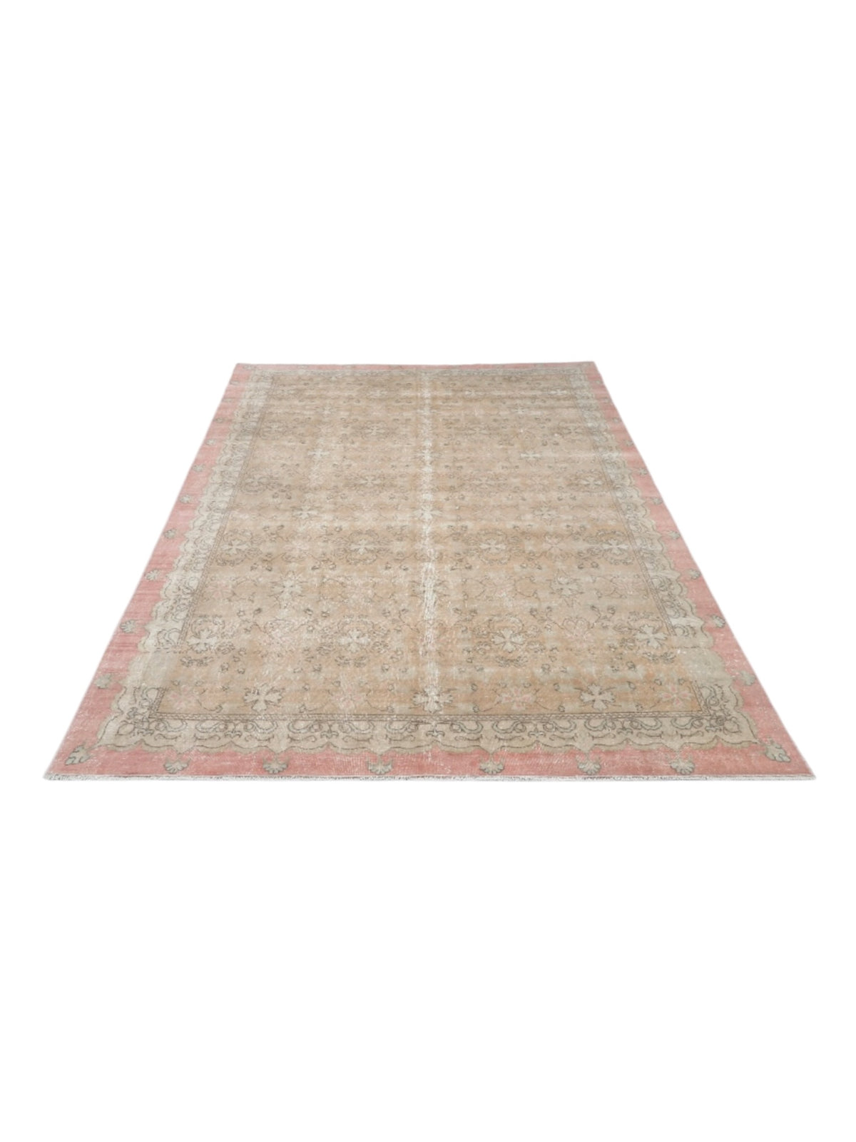 Vintage Turkish Rug - Rosewater Garden Oushak (278cm x 186cm)