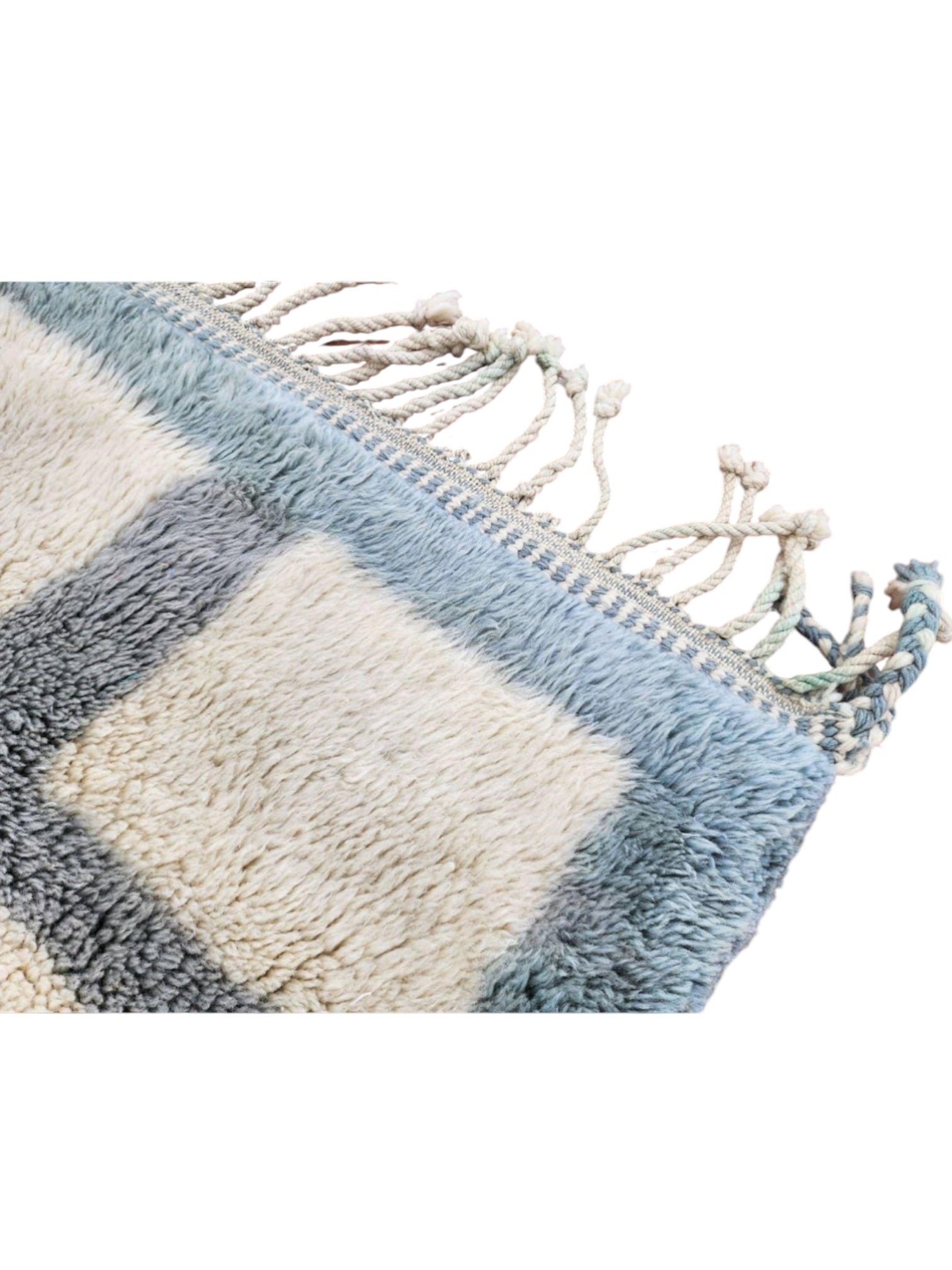 Contemporary Moroccan Beni Mrirt Rug | Château Bleu - Powder Blue
