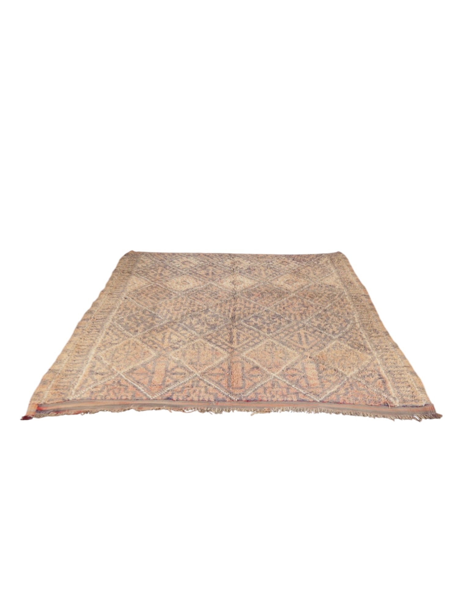 Vintage Moroccan Rug | 232cm x 196cm - Toasted Caramel Boujaad