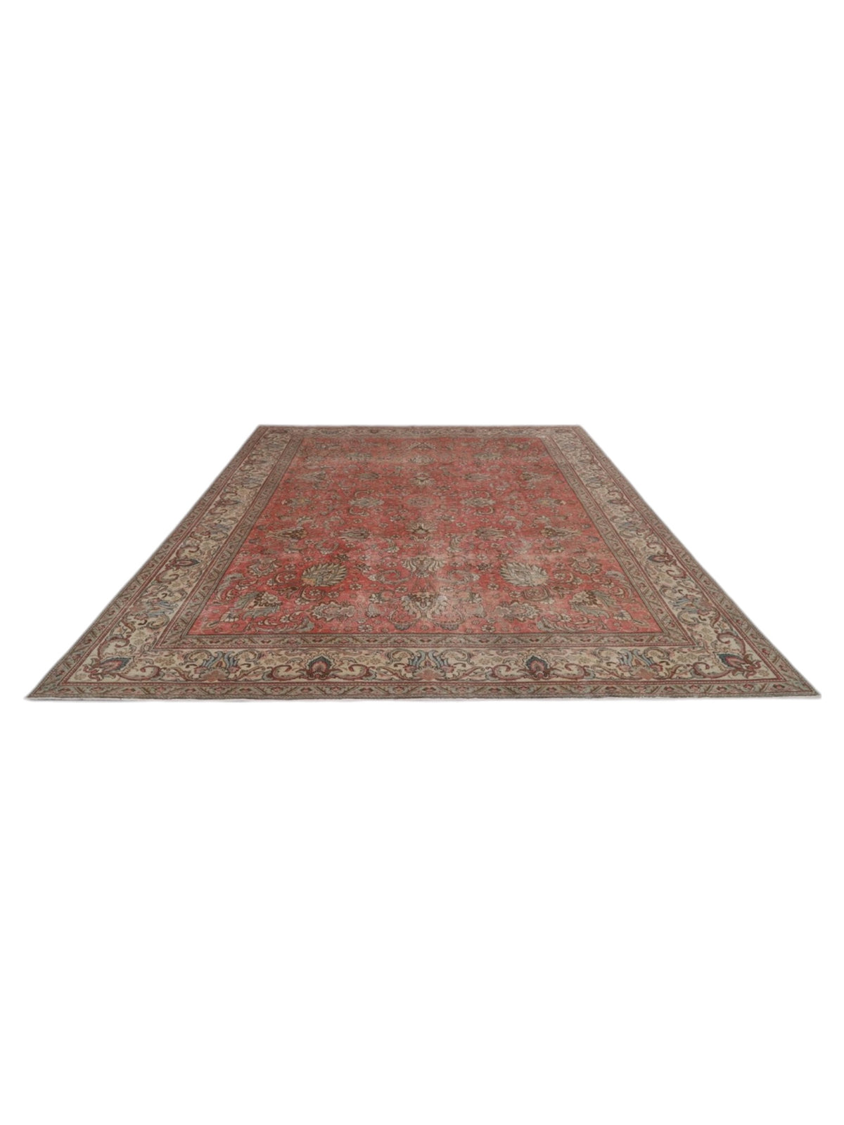 Rare 1960s Vintage Turkish Rug - Rose Garden Oushak (382cm x 295cm)