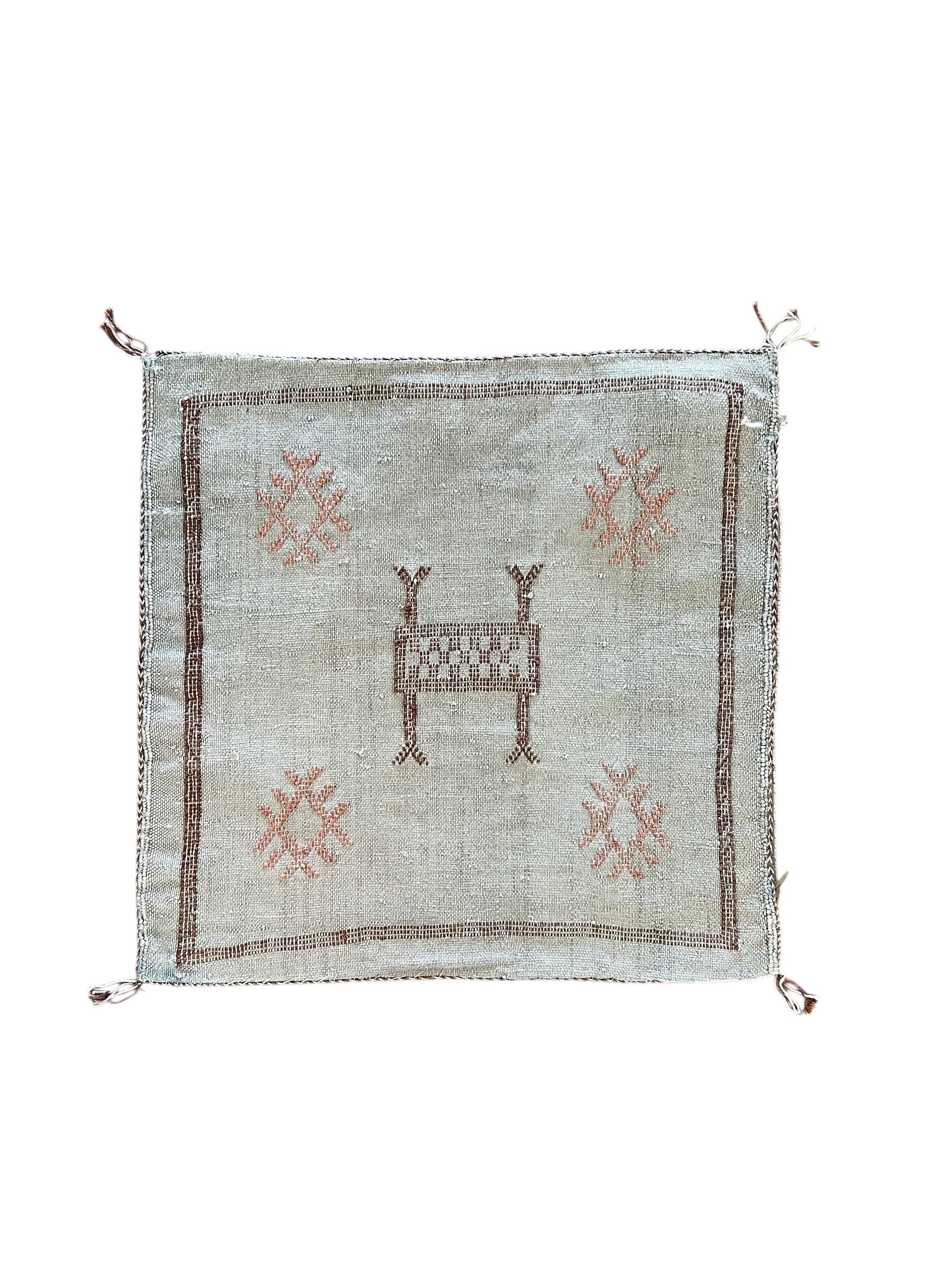 Moroccan Cactus Silk Cushion 50x50cm | Stone Linen