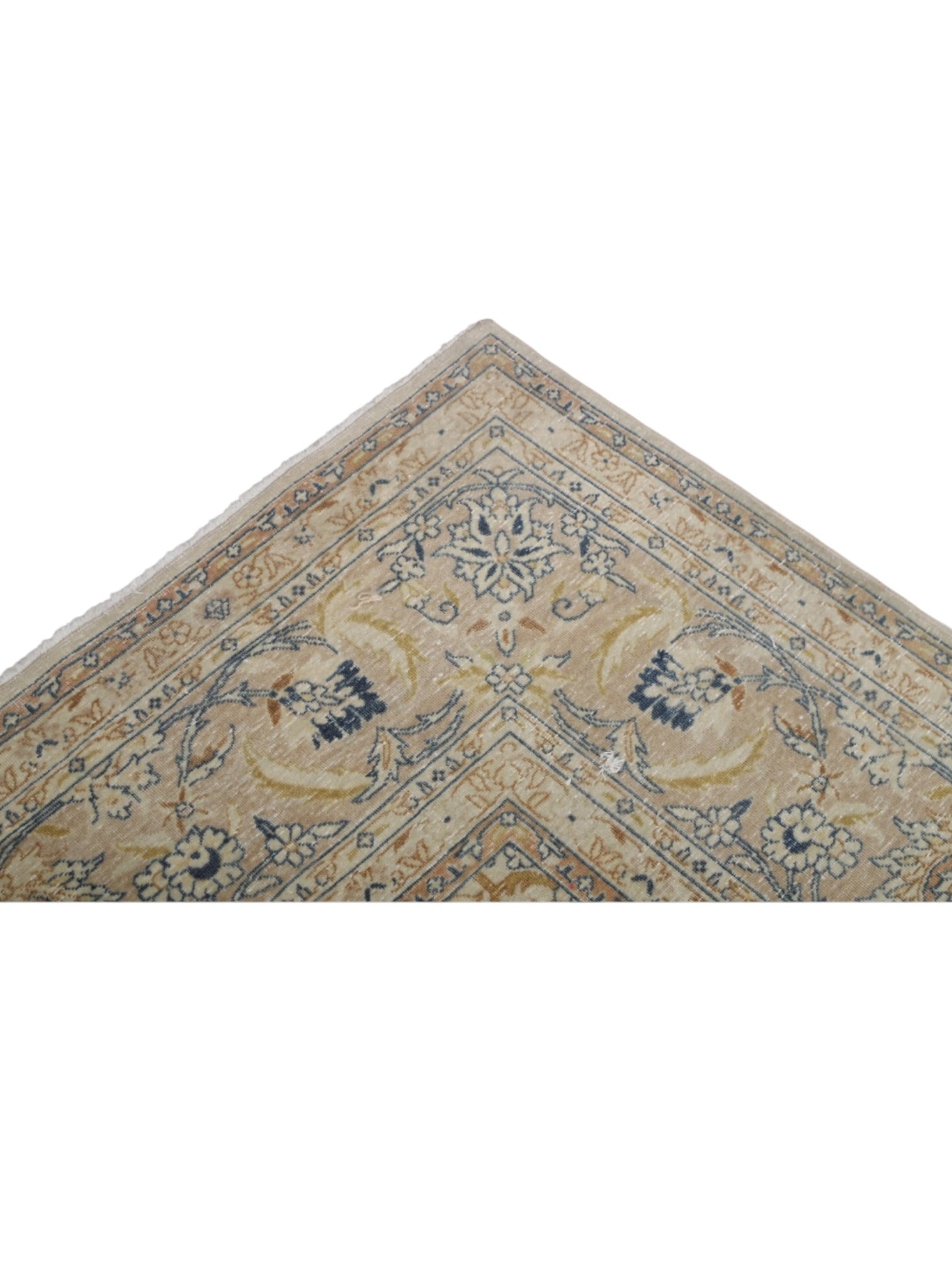 Rare 1950s Vintage Turkish Rug - Château Bleu Oushak (352cm x 250cm)