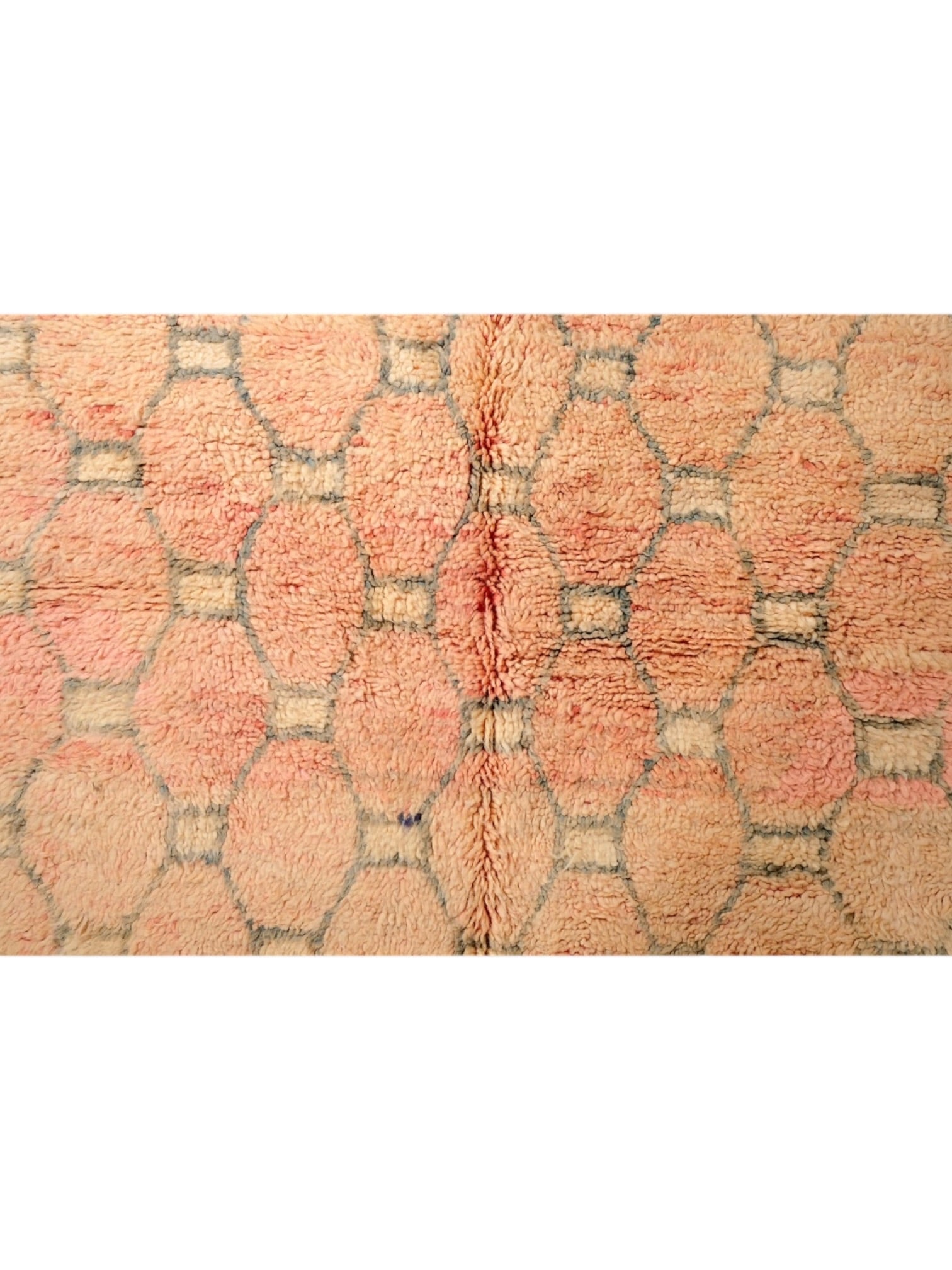Vintage Moroccan Rug | 305cm x 186cm - Honeycomb Peach Boujaad