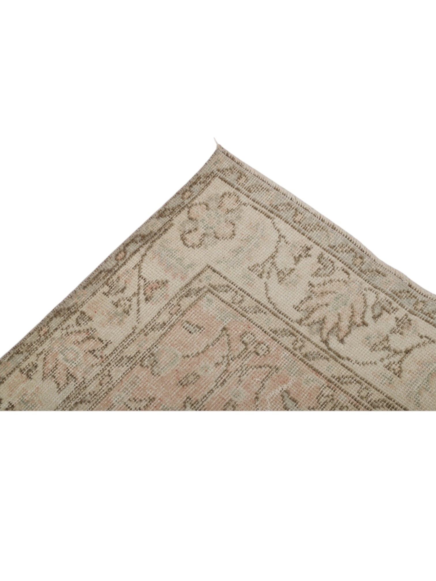 Vintage Turkish Rug - Blush Blossom Oushak (204cm x 119cm)