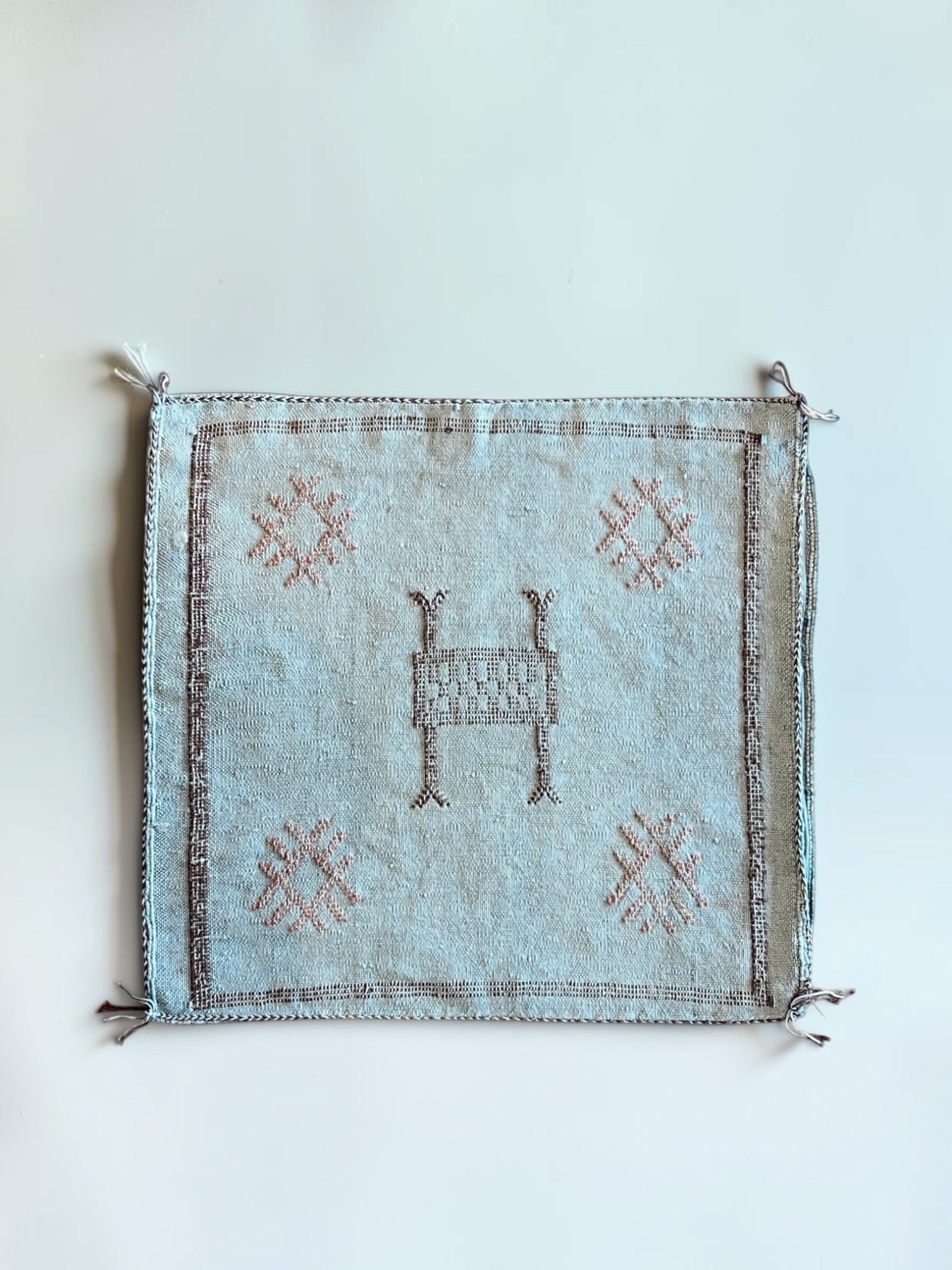 Moroccan Cactus Silk Cushion 50x50cm | Stone Linen