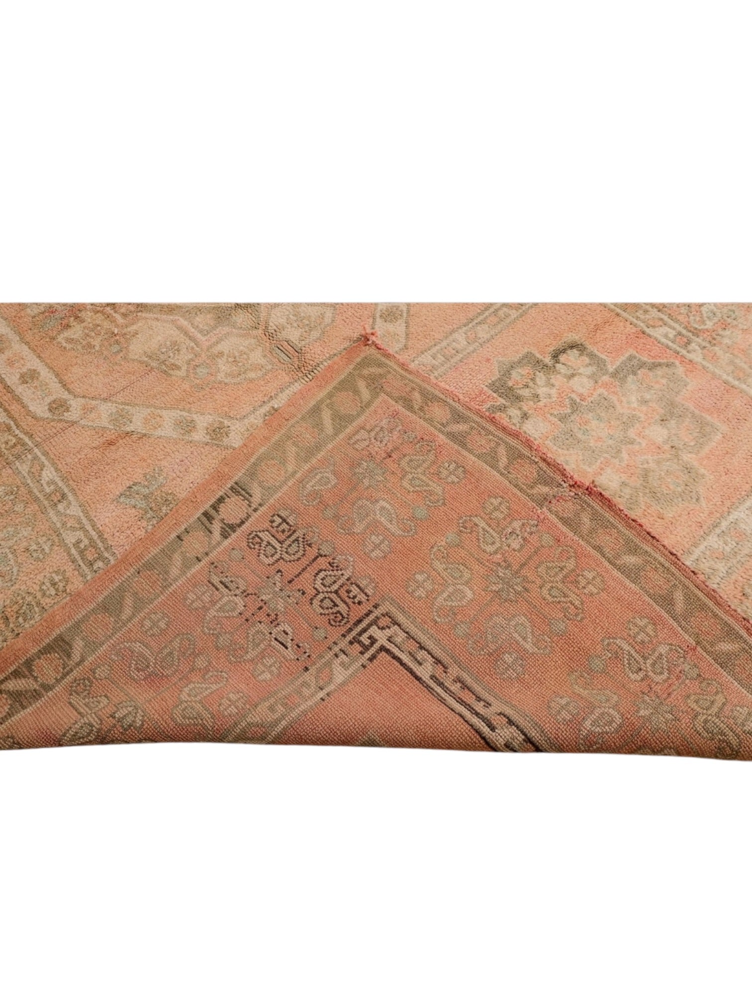 Vintage Moroccan Rug | 325cm x 188cm - Faded Pink Boujaad