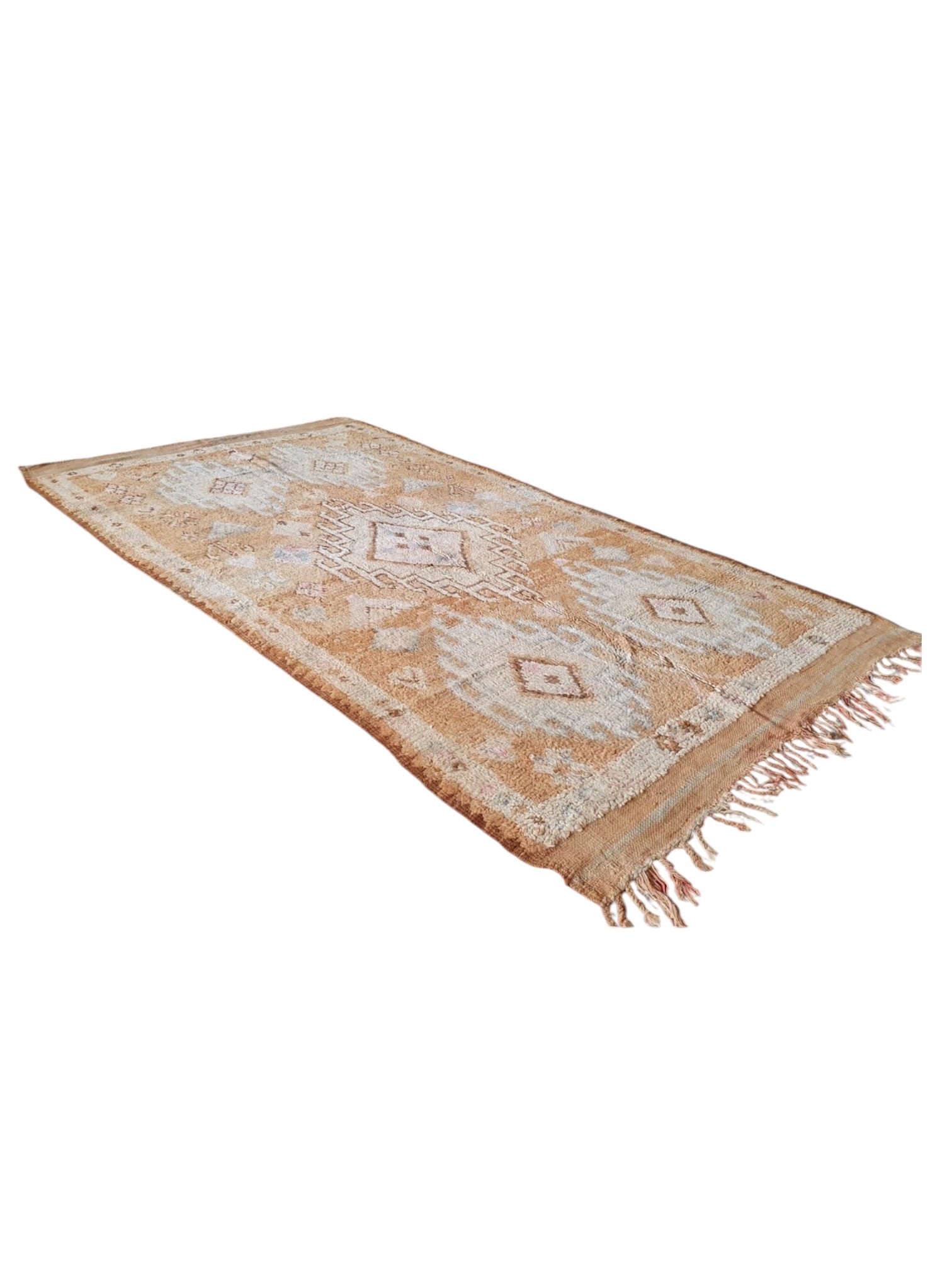 Vintage Moroccan Rug | 288cm x 157cm - honeyed camel Boujaad
