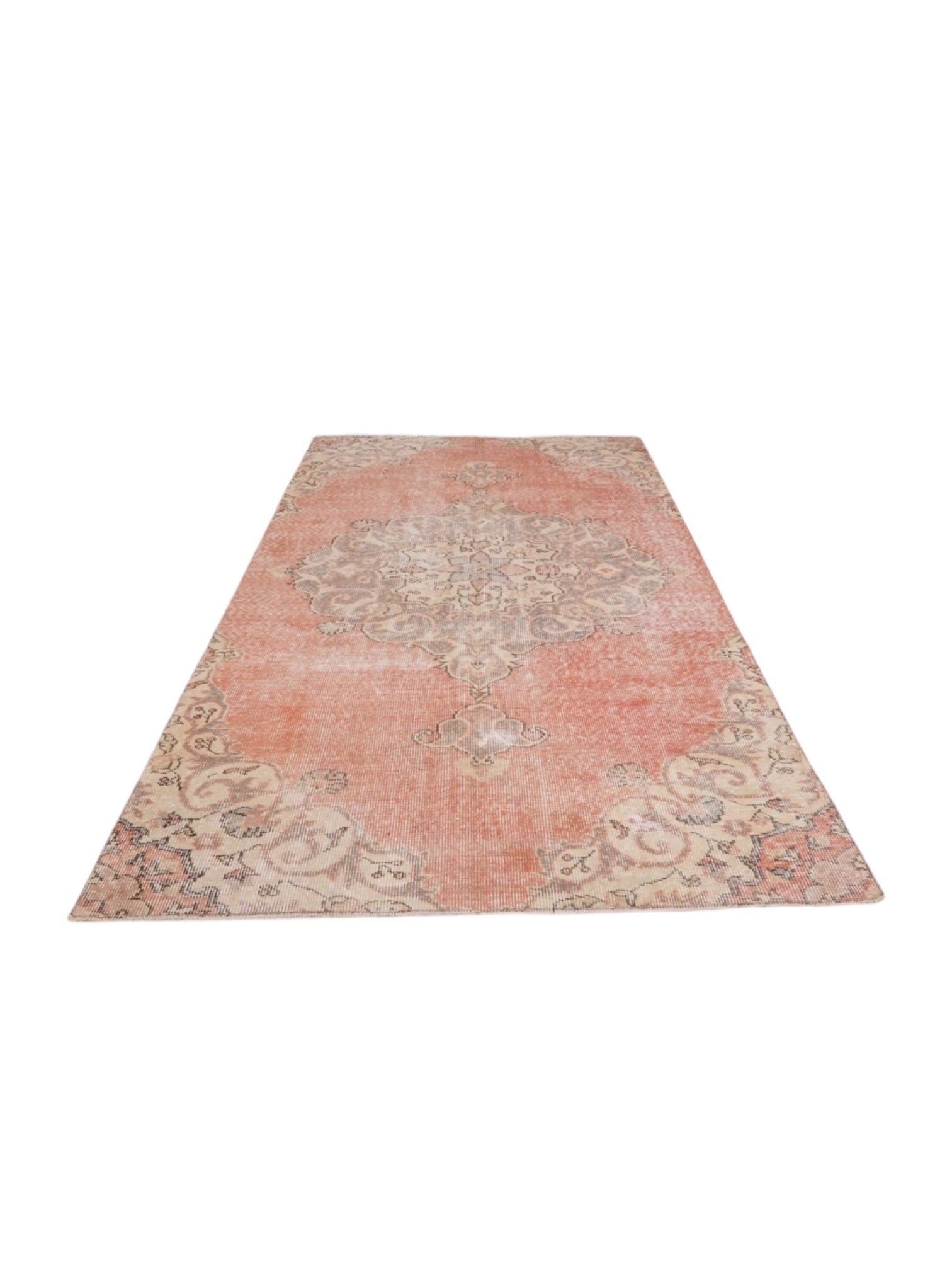 Vintage Turkish Rug - Terracotta Bloom Oushak (245cm x 125cm)