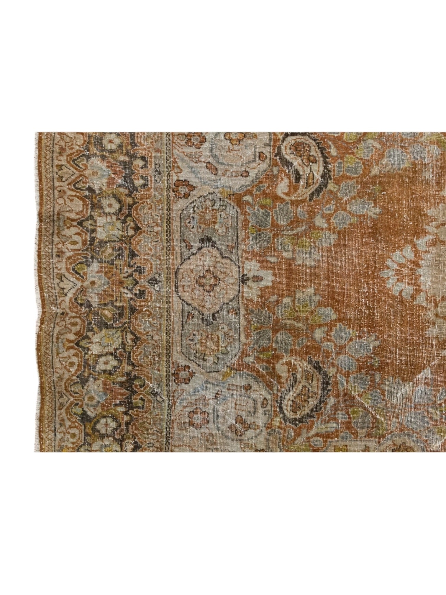 Vintage Turkish Oushak Rug - Terracotta Garden (314cm x 210cm)
