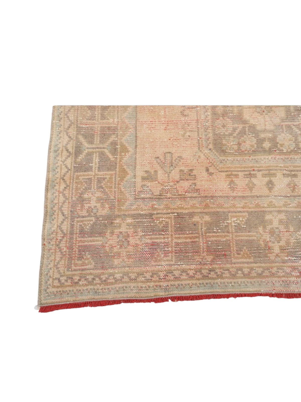 Handwoven Wool Anatolian Runner Rug | Vintage Turkish Oushak (340cm x 137cm)
