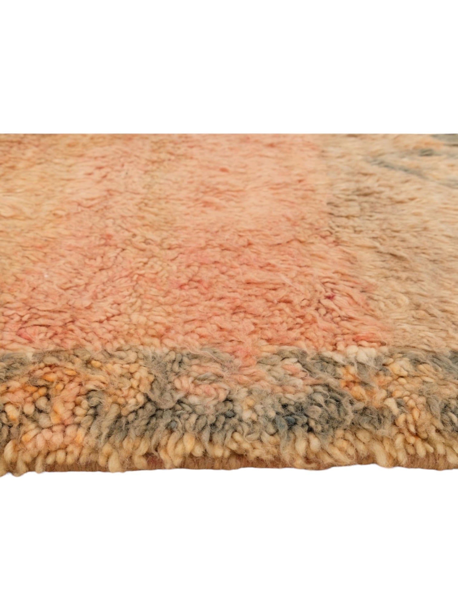 Vintage Moroccan Rug | 272cm x 172cm - Apricot Blush Boujaad