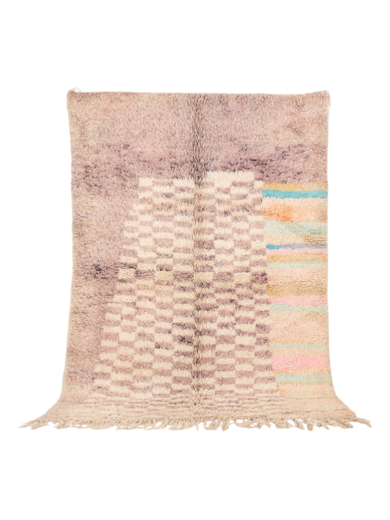 Vintage Moroccan Rug | 245cm x 172cm - Pastel Mirage Boujaad