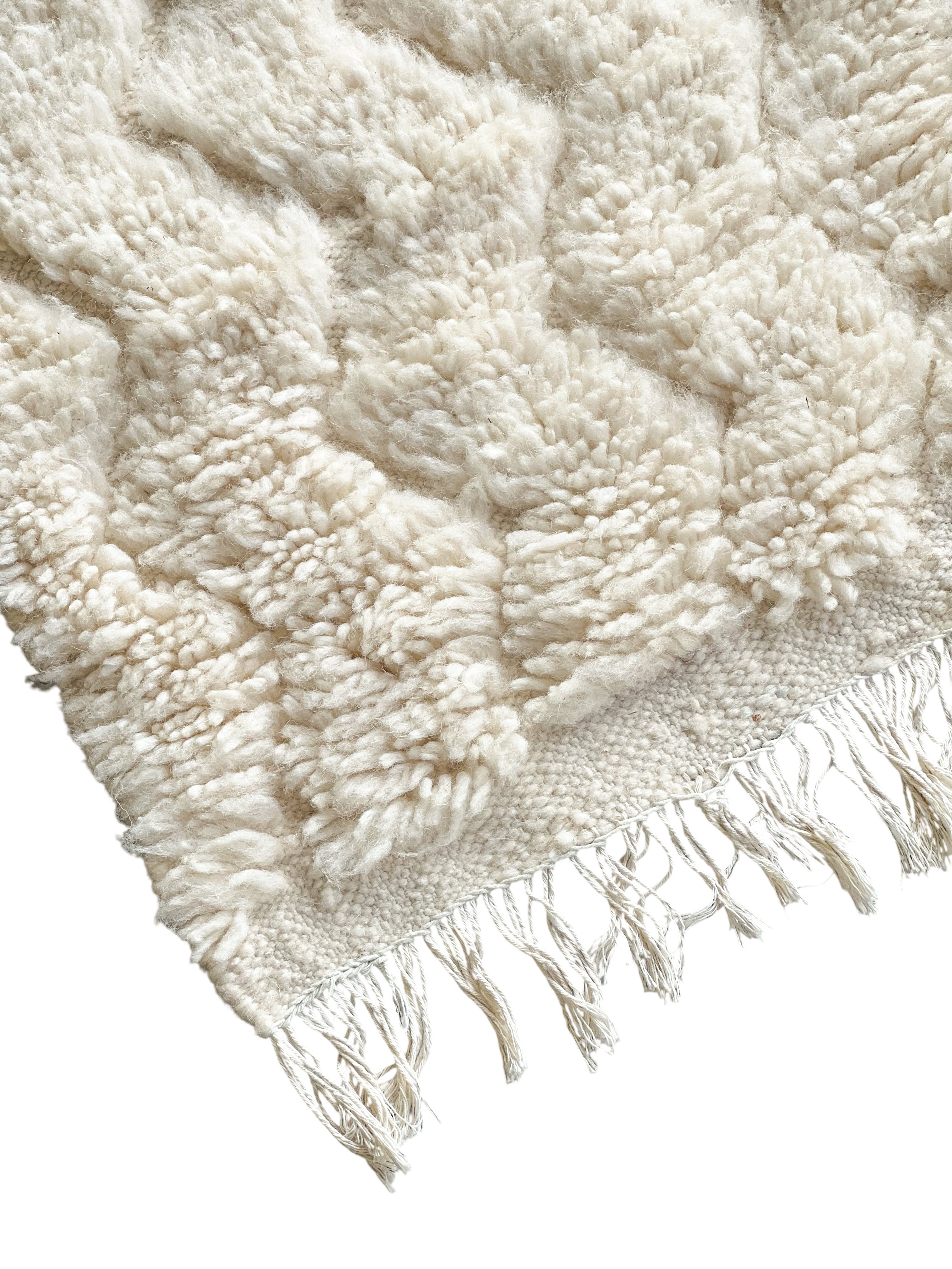 Original Moroccan Beni Ourain Wool Rug - Luz 03 (100cm x 60cm)